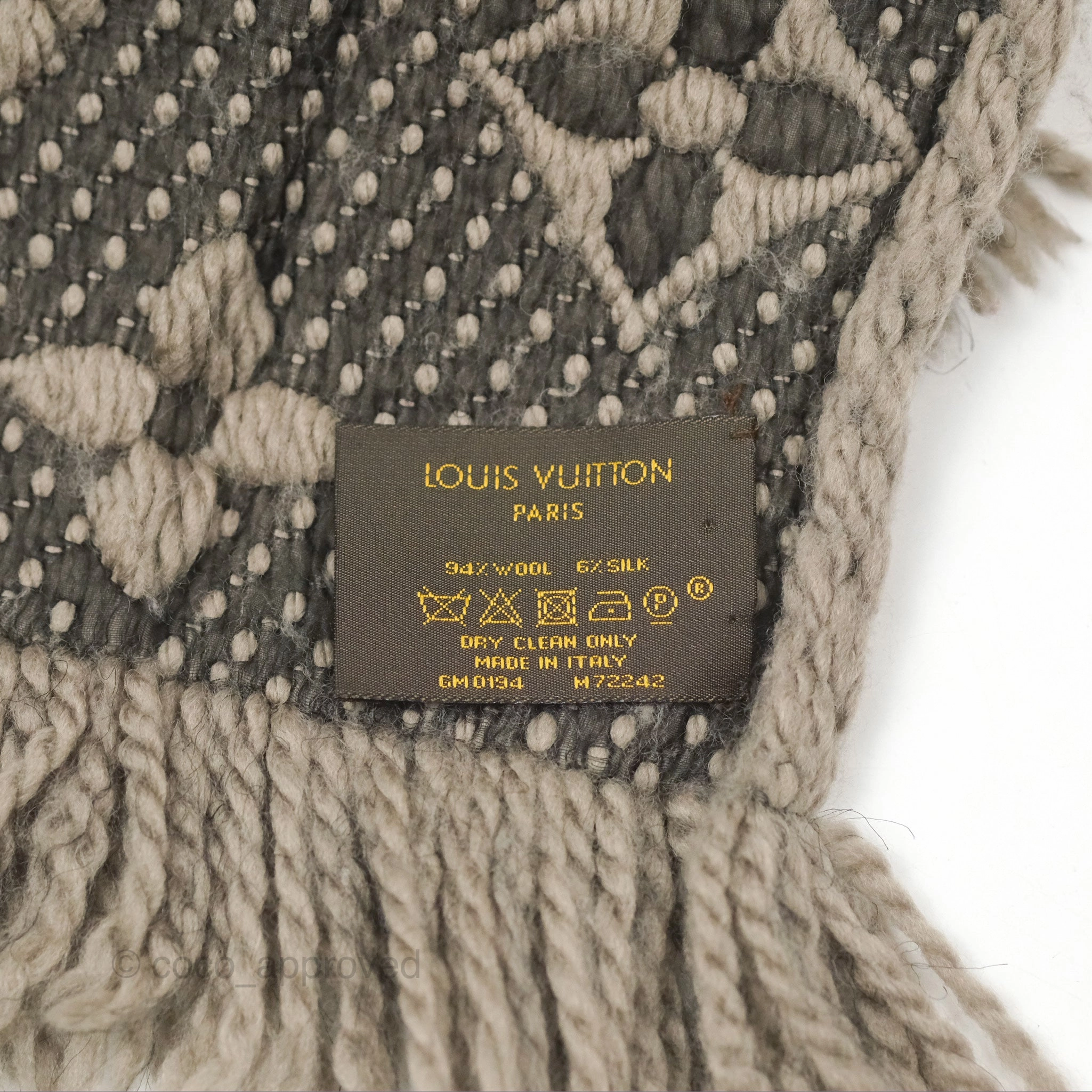 Louis Vuitton Logomania Scarf Verone Wool Silk