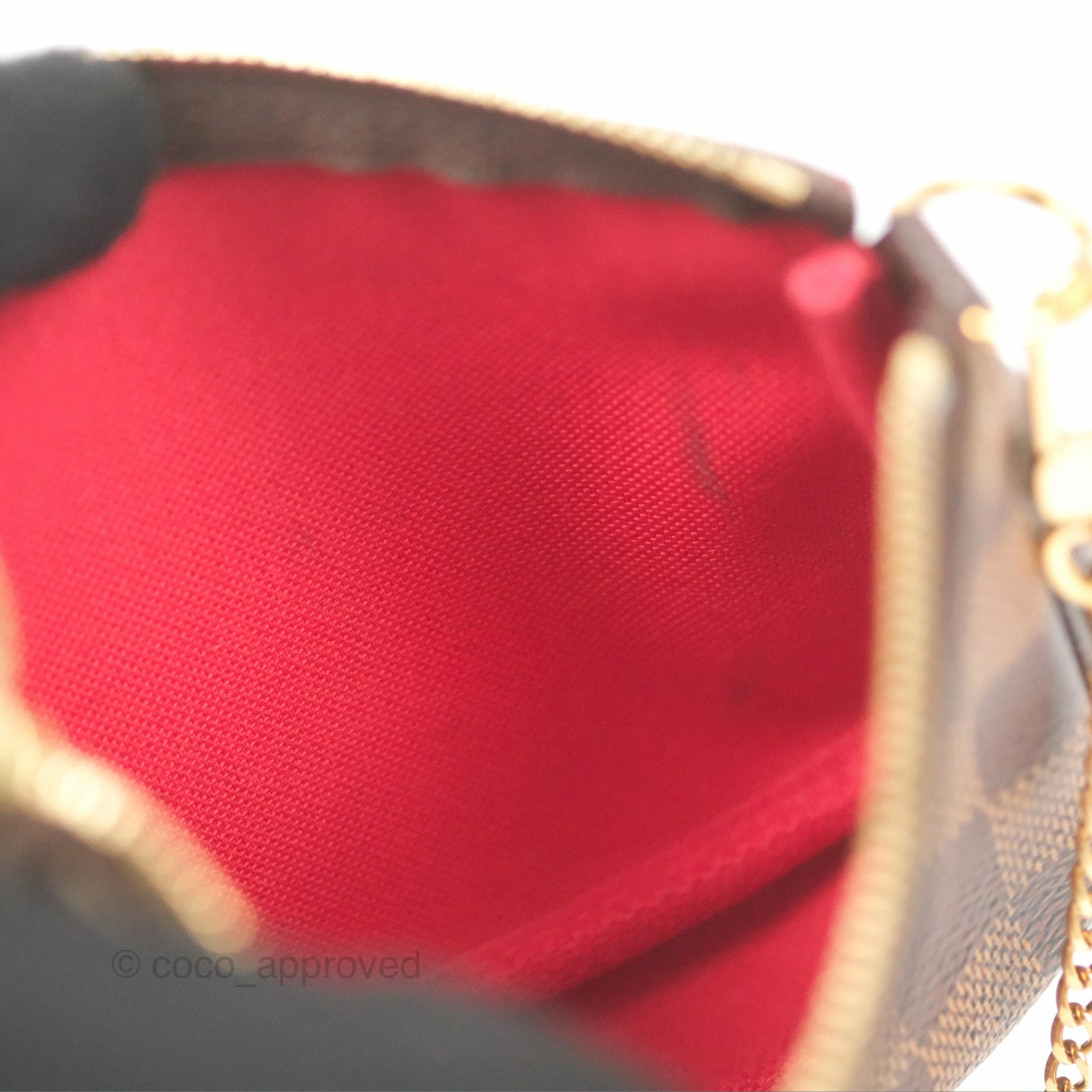 Louis Vuitton Mini Pochette Accessories Damier Ebene