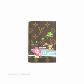 Louis Vuitton Monogram Christmas Animation Hollywood Passport Cover Fuchsia 2021