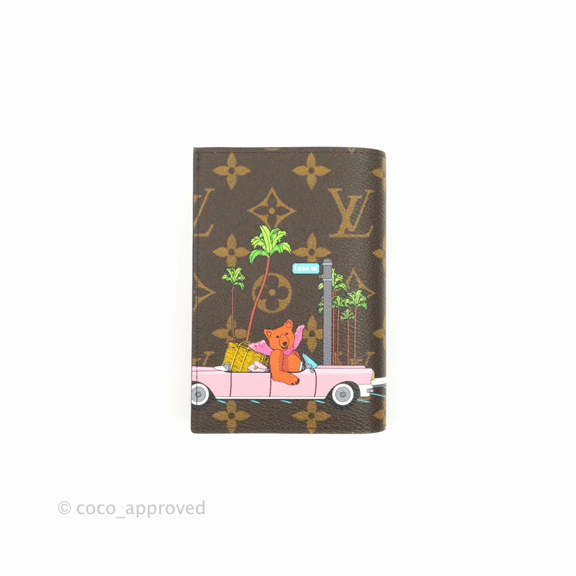 Louis Vuitton Monogram Christmas Animation Hollywood Passport Cover Fuchsia 2021