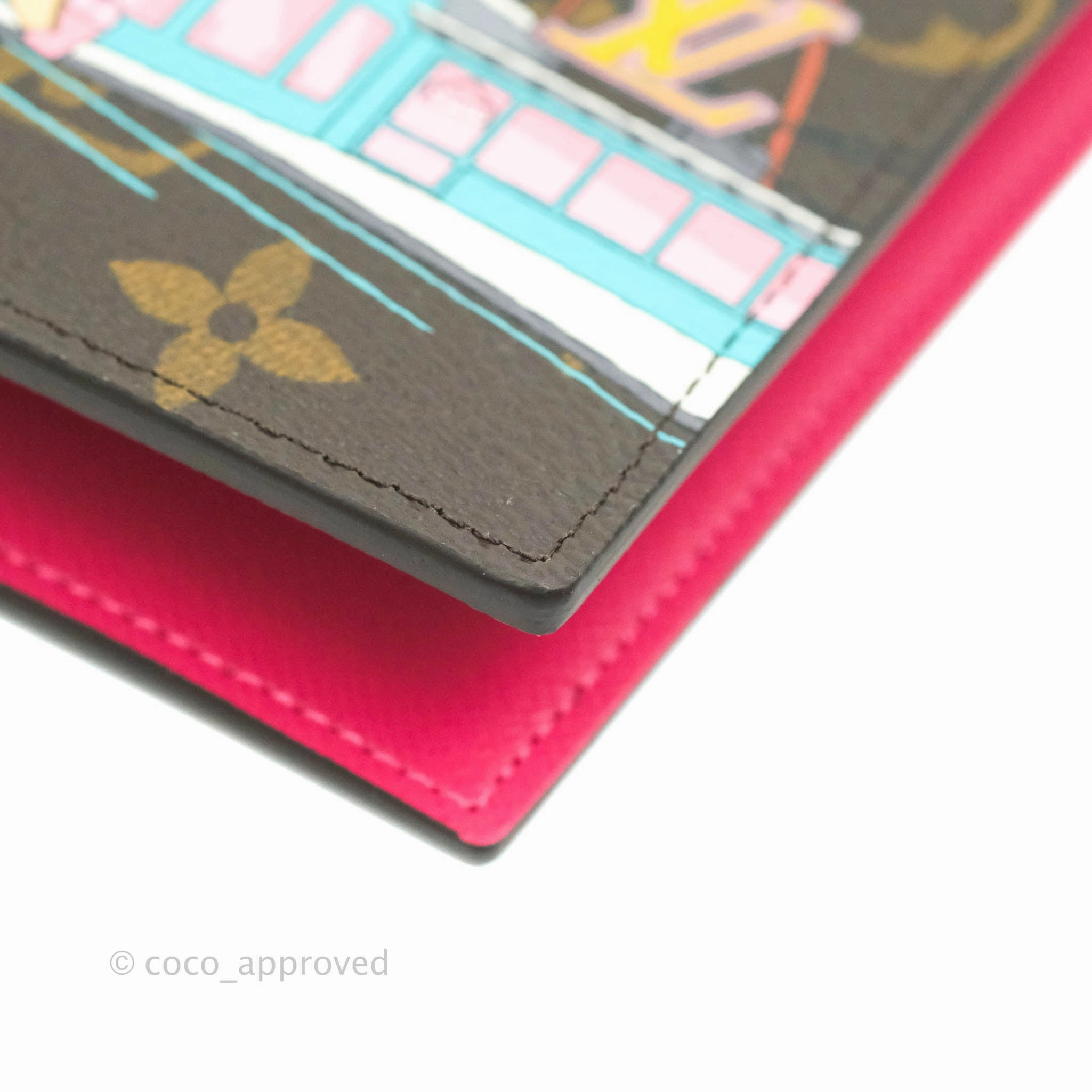 Louis Vuitton Monogram Christmas Animation Hollywood Passport Cover Fuchsia 2021