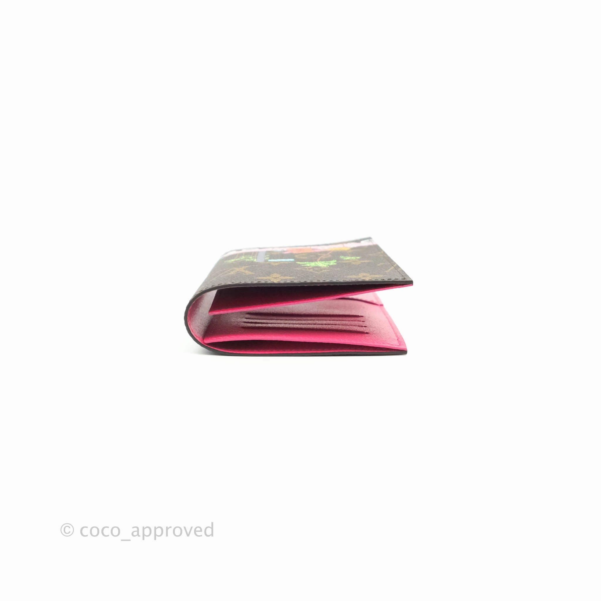 Louis Vuitton Monogram Christmas Animation Hollywood Passport Cover Fuchsia 2021