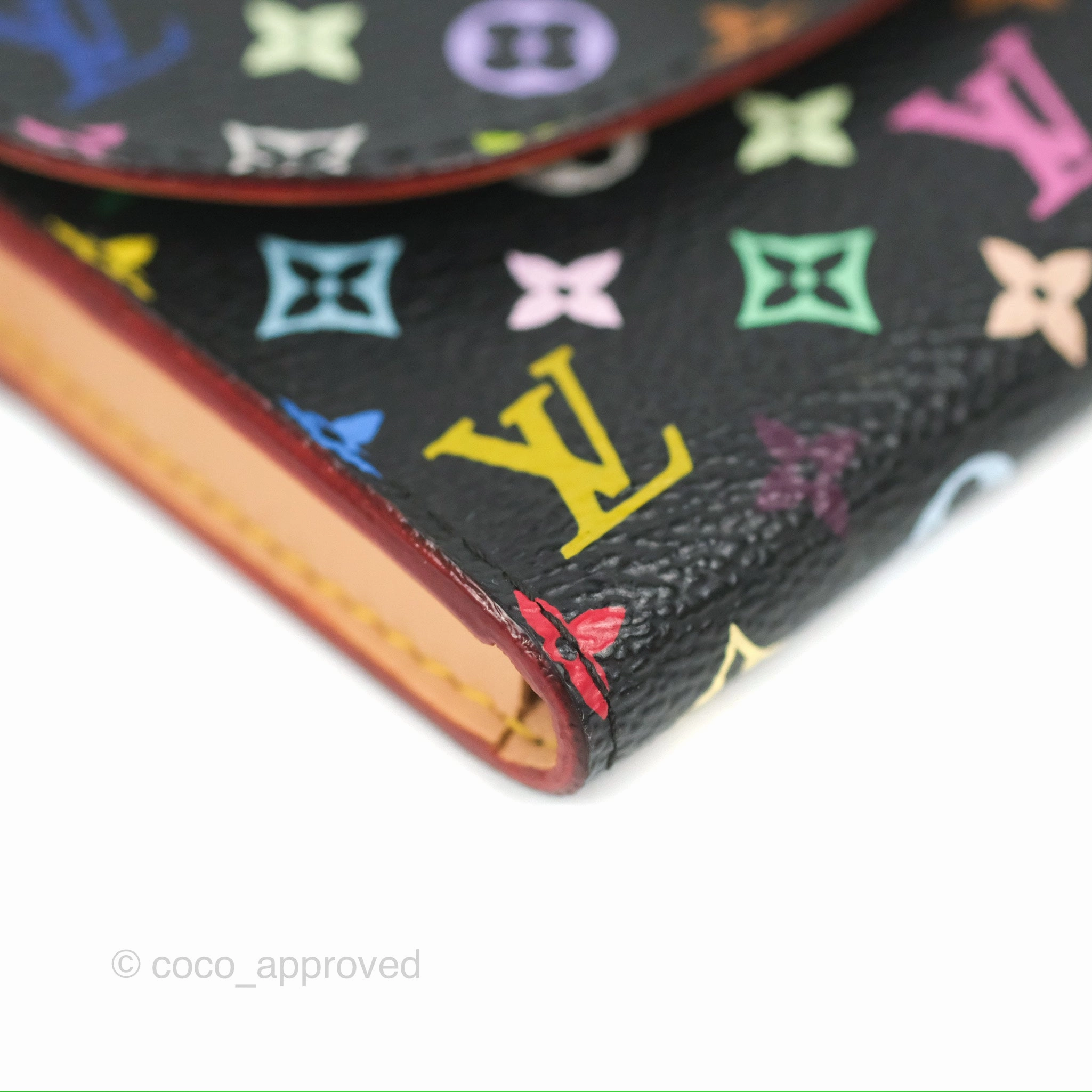 Louis Vuitton Monogram Multicolor Business Card Holder Black