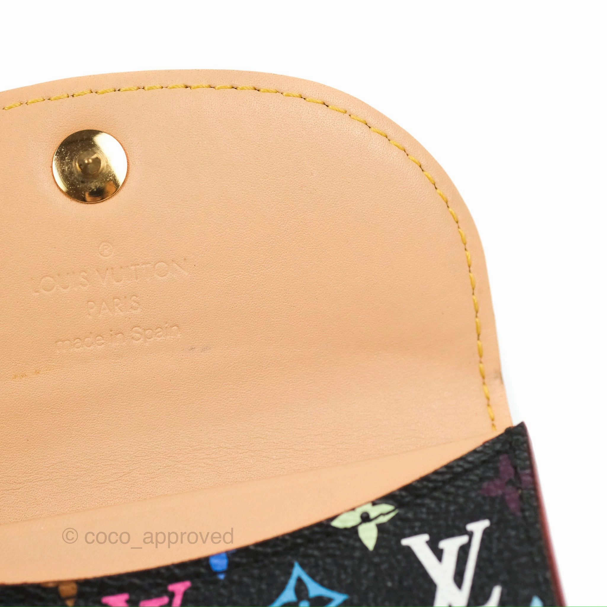 Louis Vuitton Monogram Multicolor Business Card Holder Black