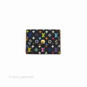 Louis Vuitton Monogram Multicolor Business Card Holder Black