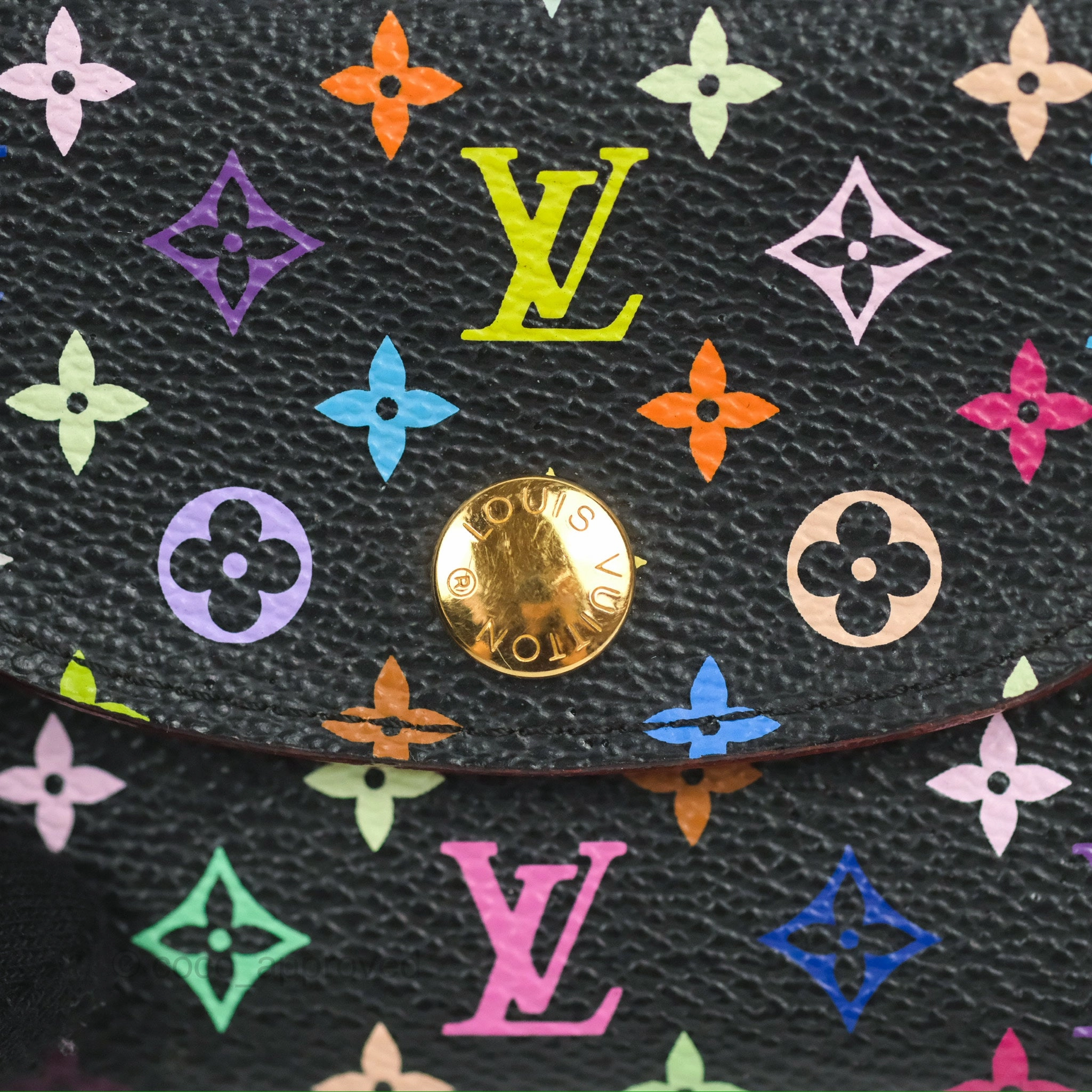Louis Vuitton Monogram Multicolor Business Card Holder Black