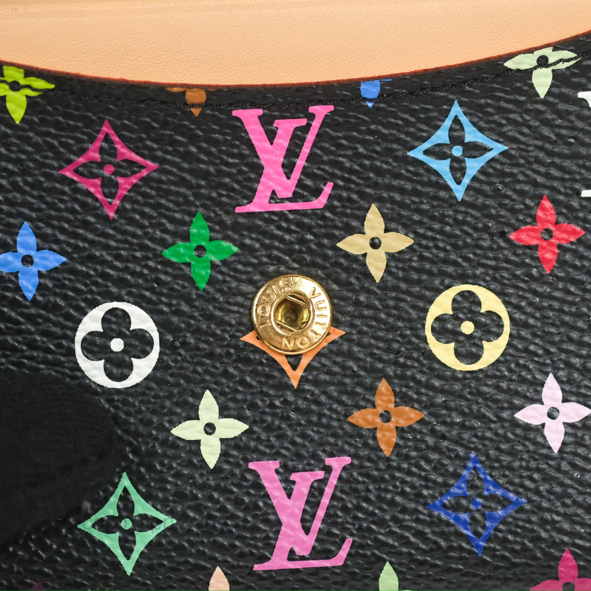 Louis Vuitton Monogram Multicolor Business Card Holder Black