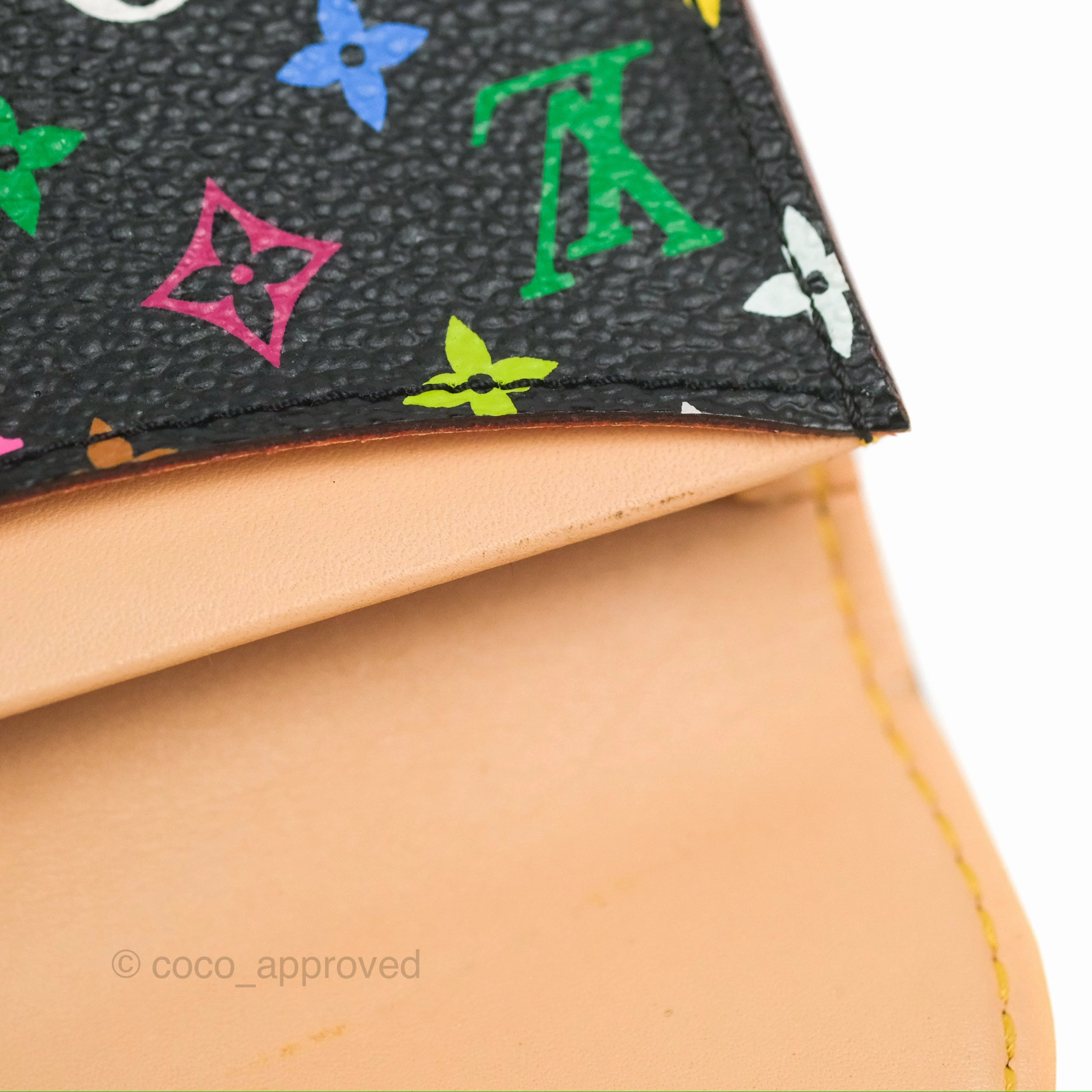 Louis Vuitton Monogram Multicolor Business Card Holder Black