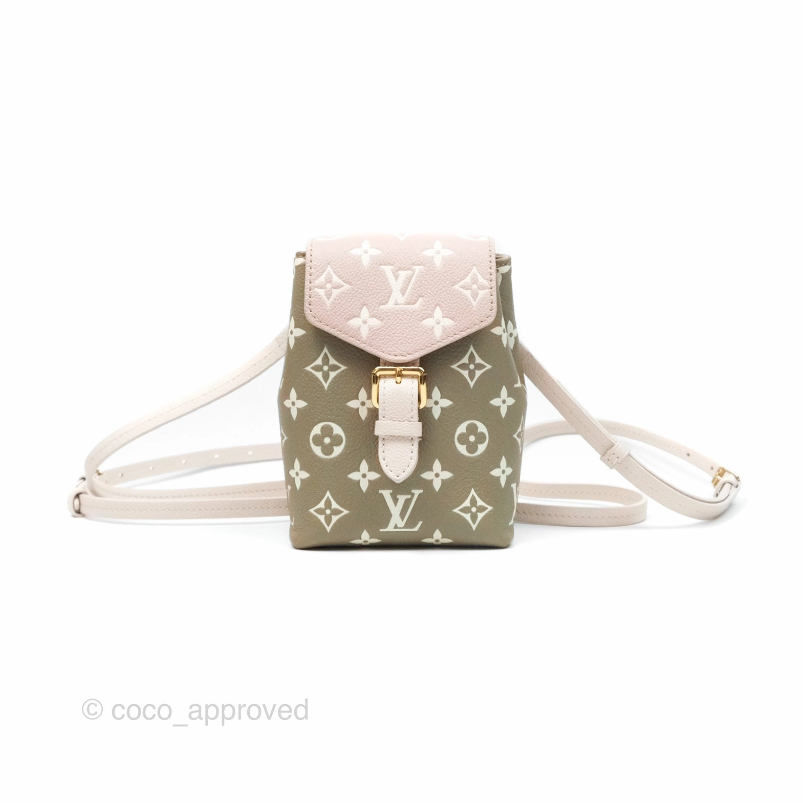 Louis Vuitton Monogram Spring in the City Tiny Backpack Khaki Green/ Beige/ Cream