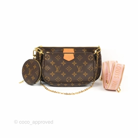 Louis Vuitton Multi Pochette Accessories Pink Monogram Canvas
