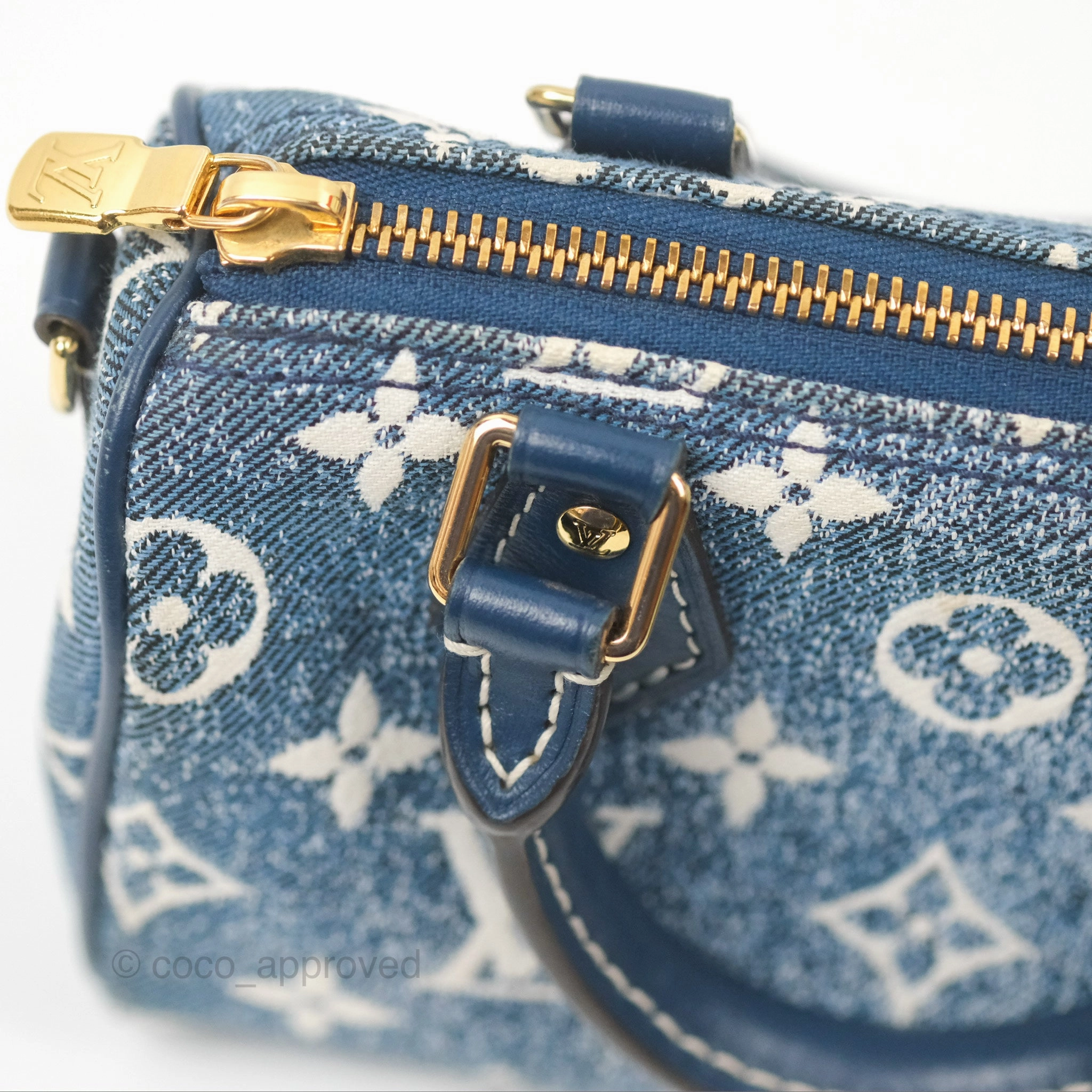 Louis Vuitton Nano Speedy Denim Monogram Blue