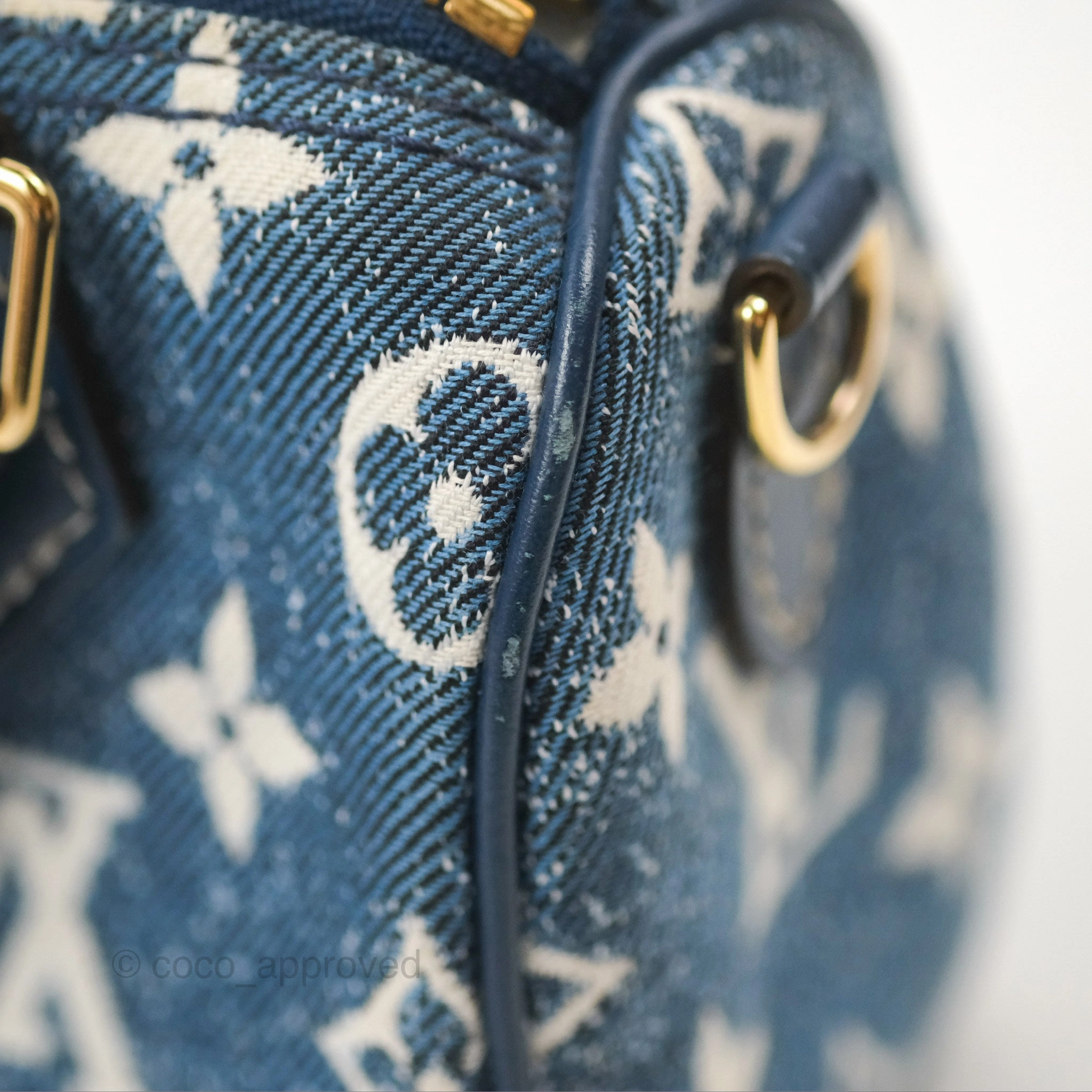 Louis Vuitton Nano Speedy Denim Monogram Blue