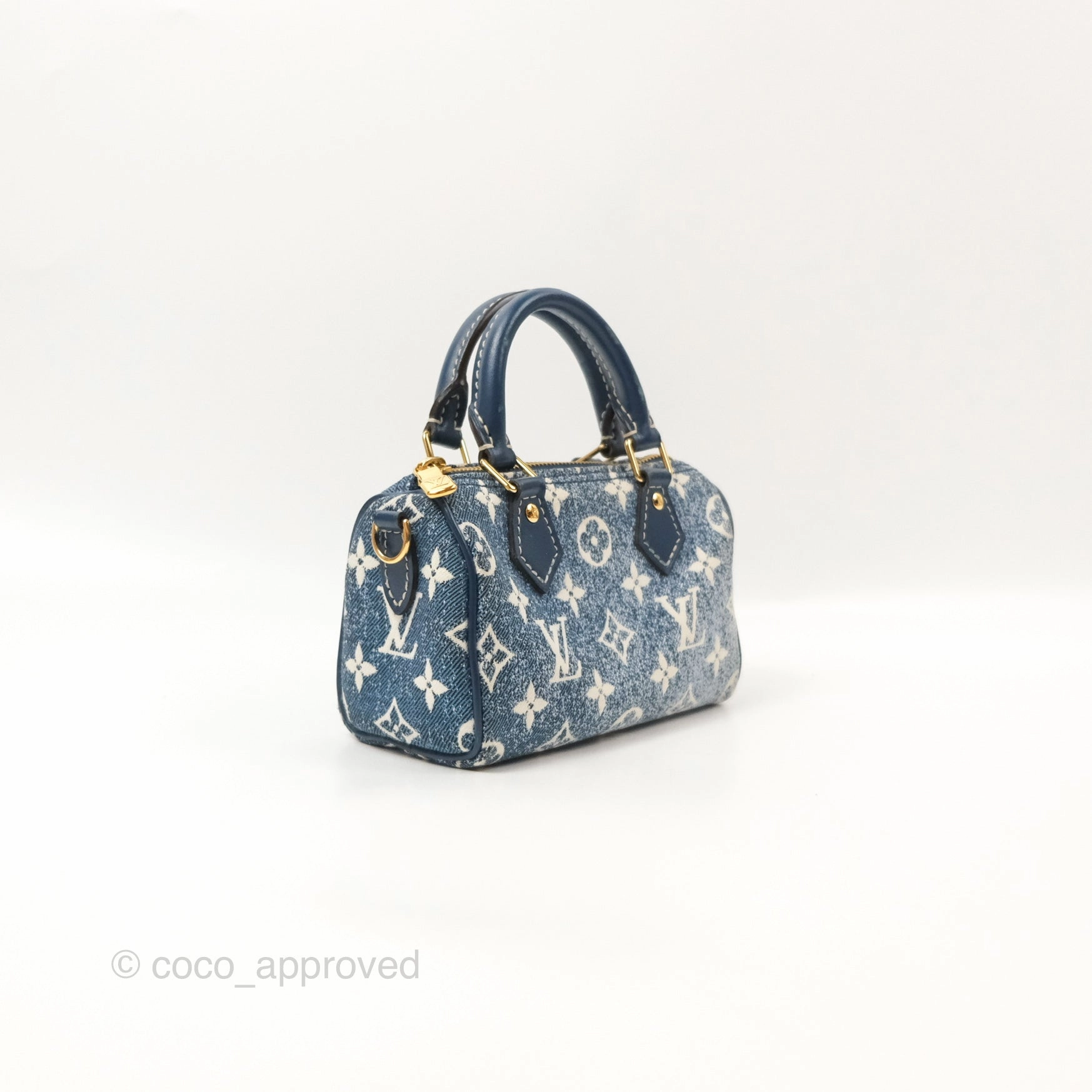 Louis Vuitton Nano Speedy Denim Monogram Blue