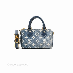 Louis Vuitton Nano Speedy Denim Monogram Blue