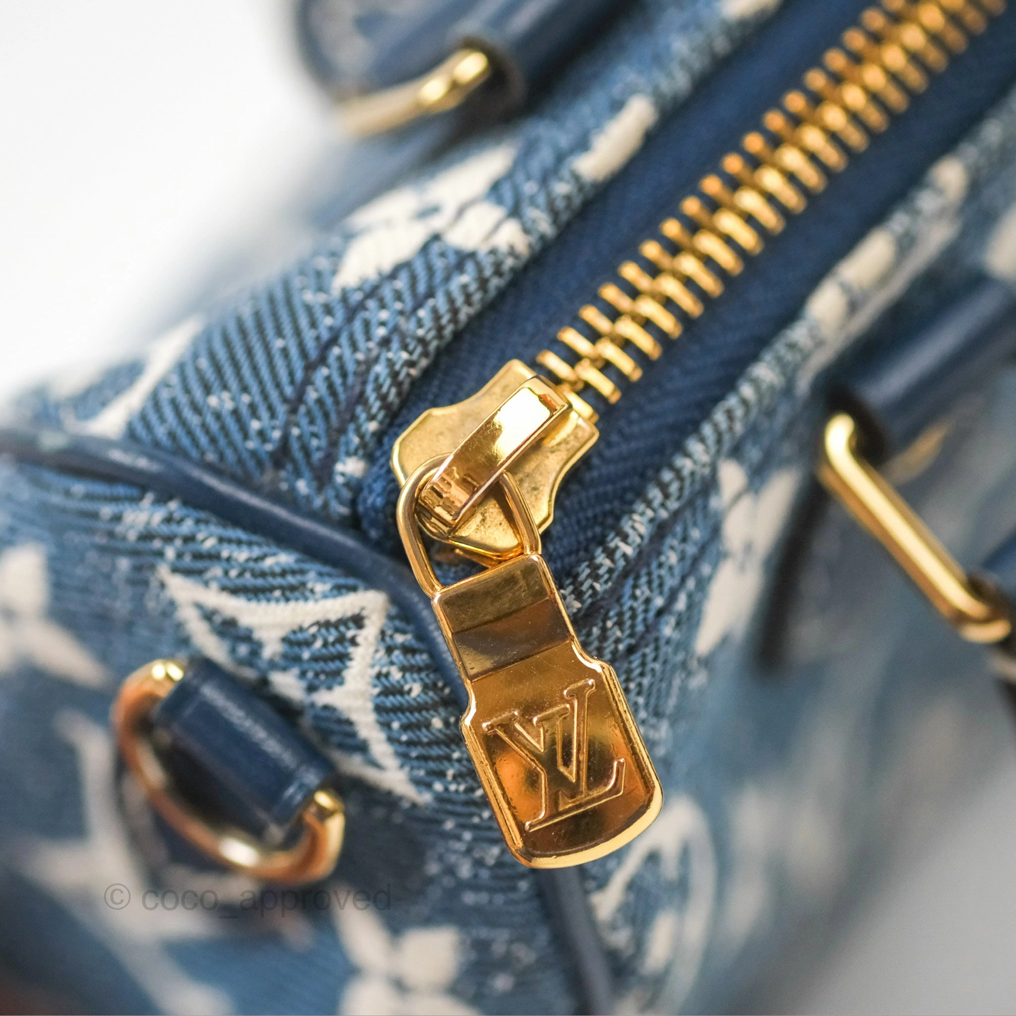 Louis Vuitton Nano Speedy Denim Monogram Blue