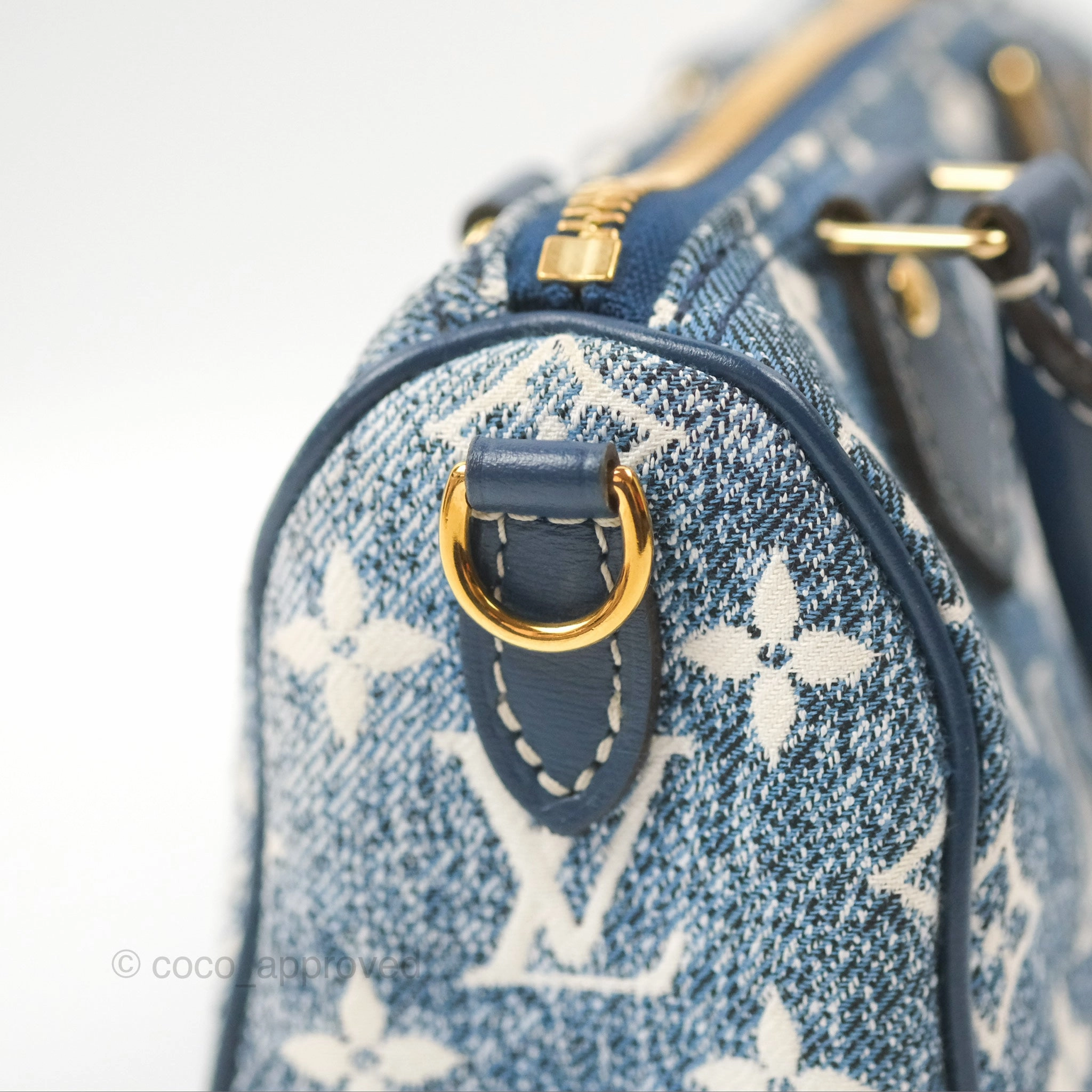 Louis Vuitton Nano Speedy Denim Monogram Blue