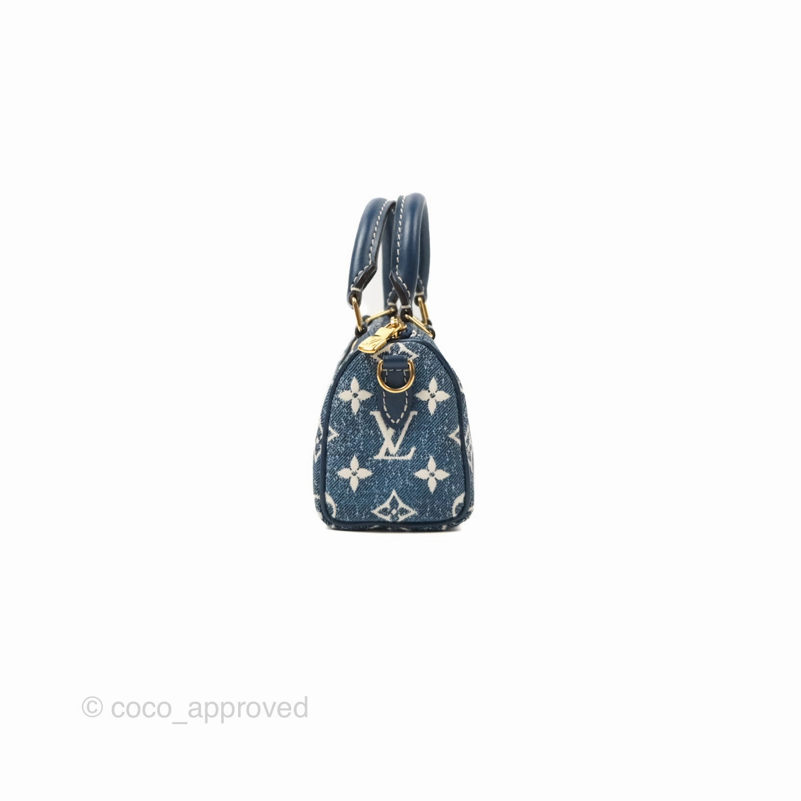 Louis Vuitton Nano Speedy Denim Monogram Blue