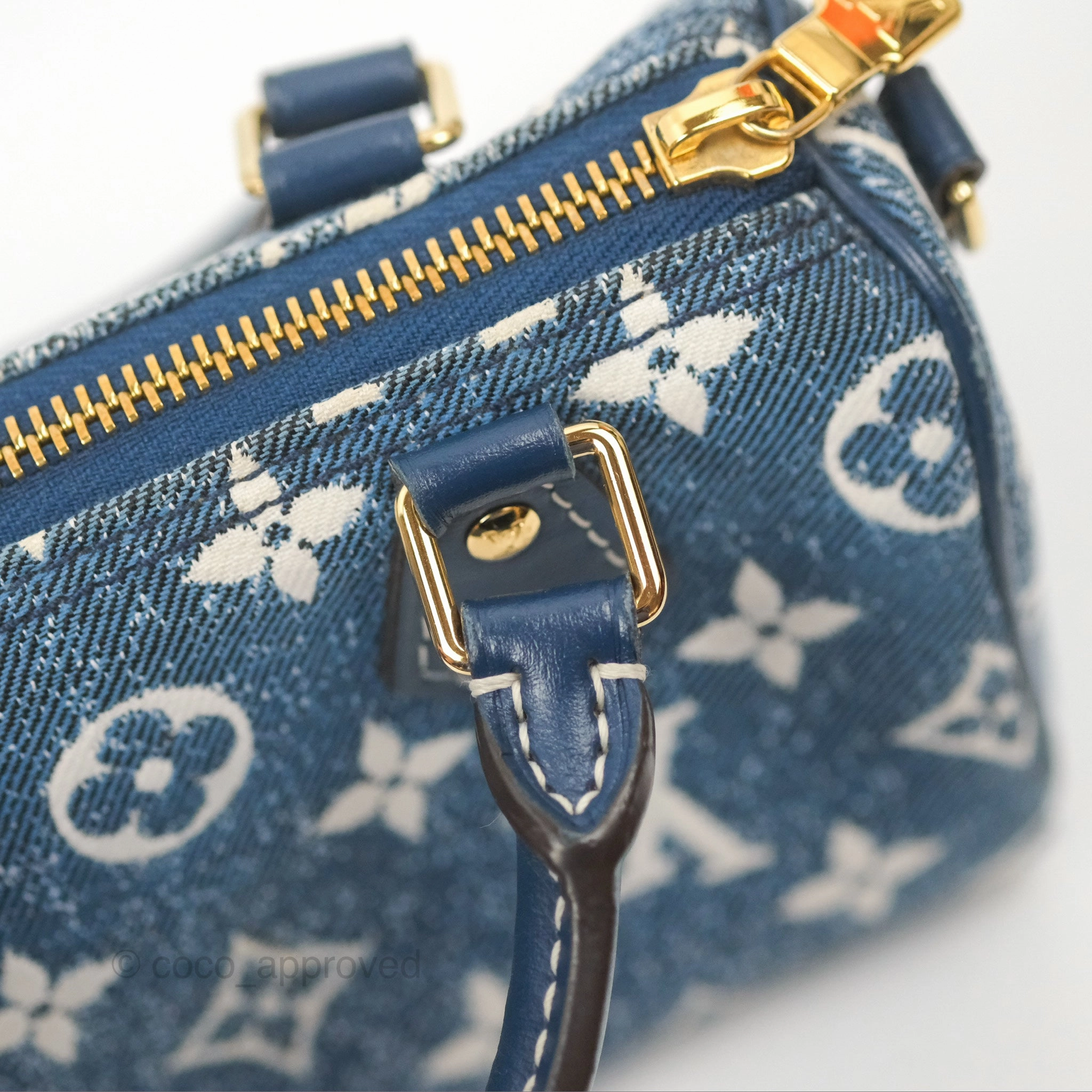 Louis Vuitton Nano Speedy Denim Monogram Blue