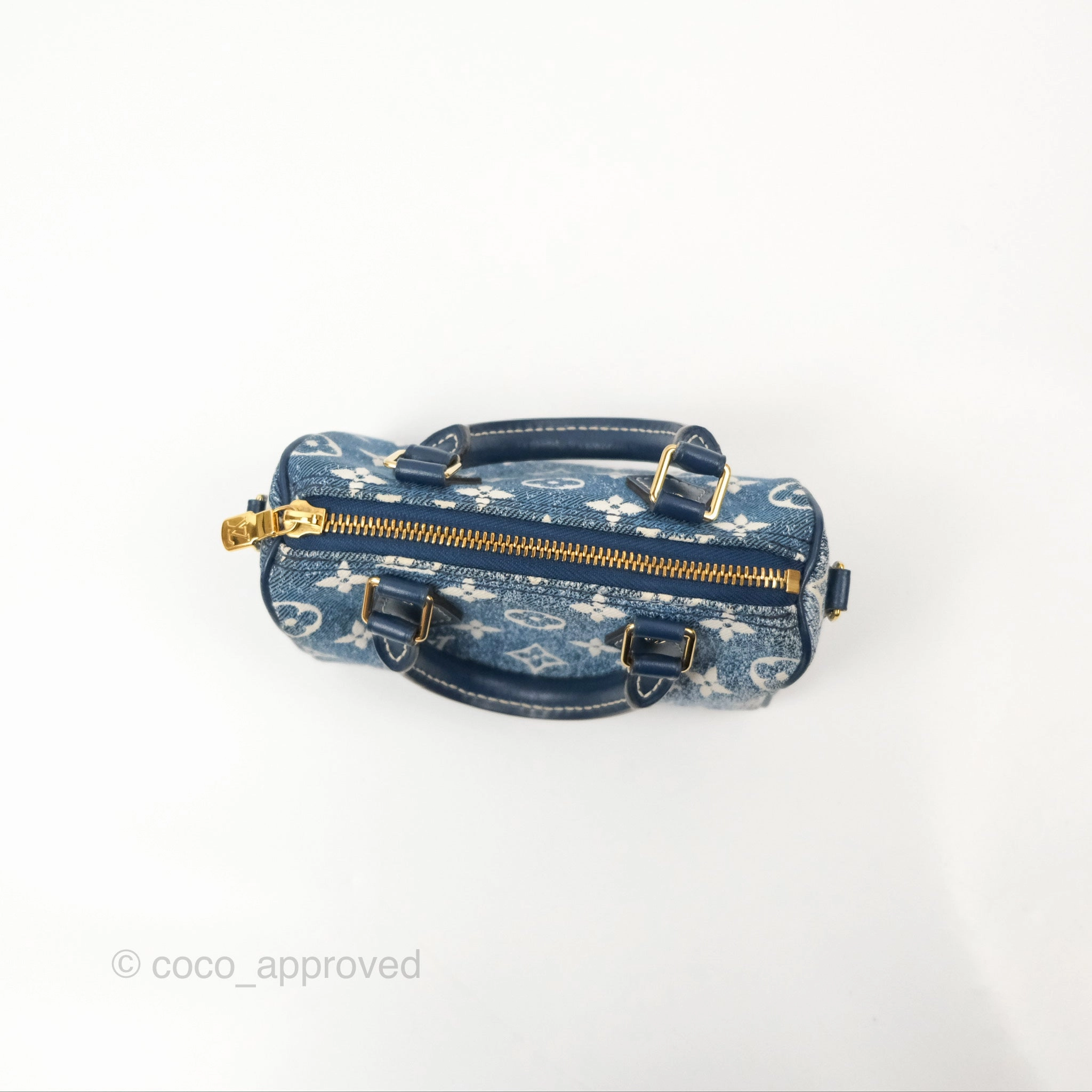 Louis Vuitton Nano Speedy Denim Monogram Blue