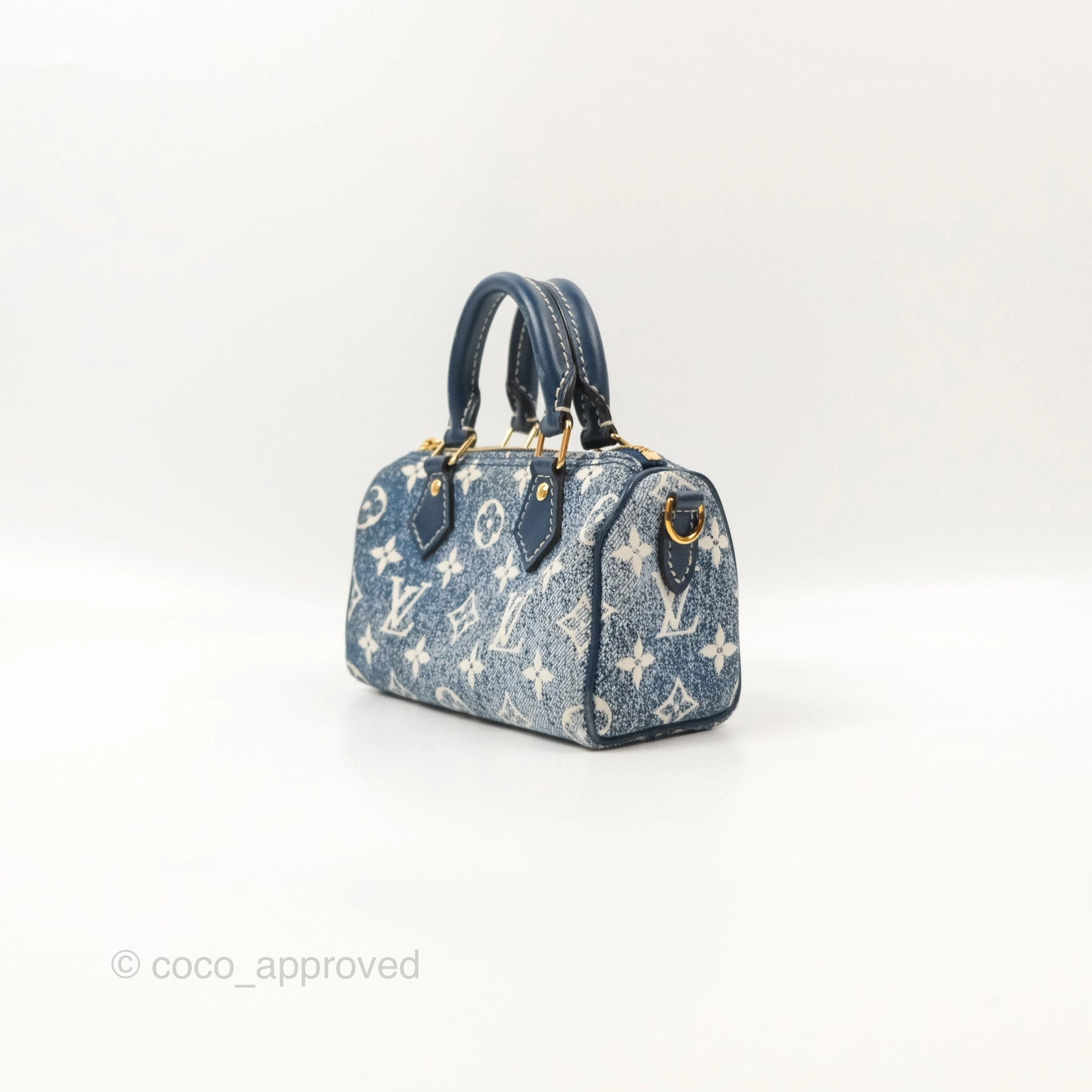 Louis Vuitton Nano Speedy Denim Monogram Blue
