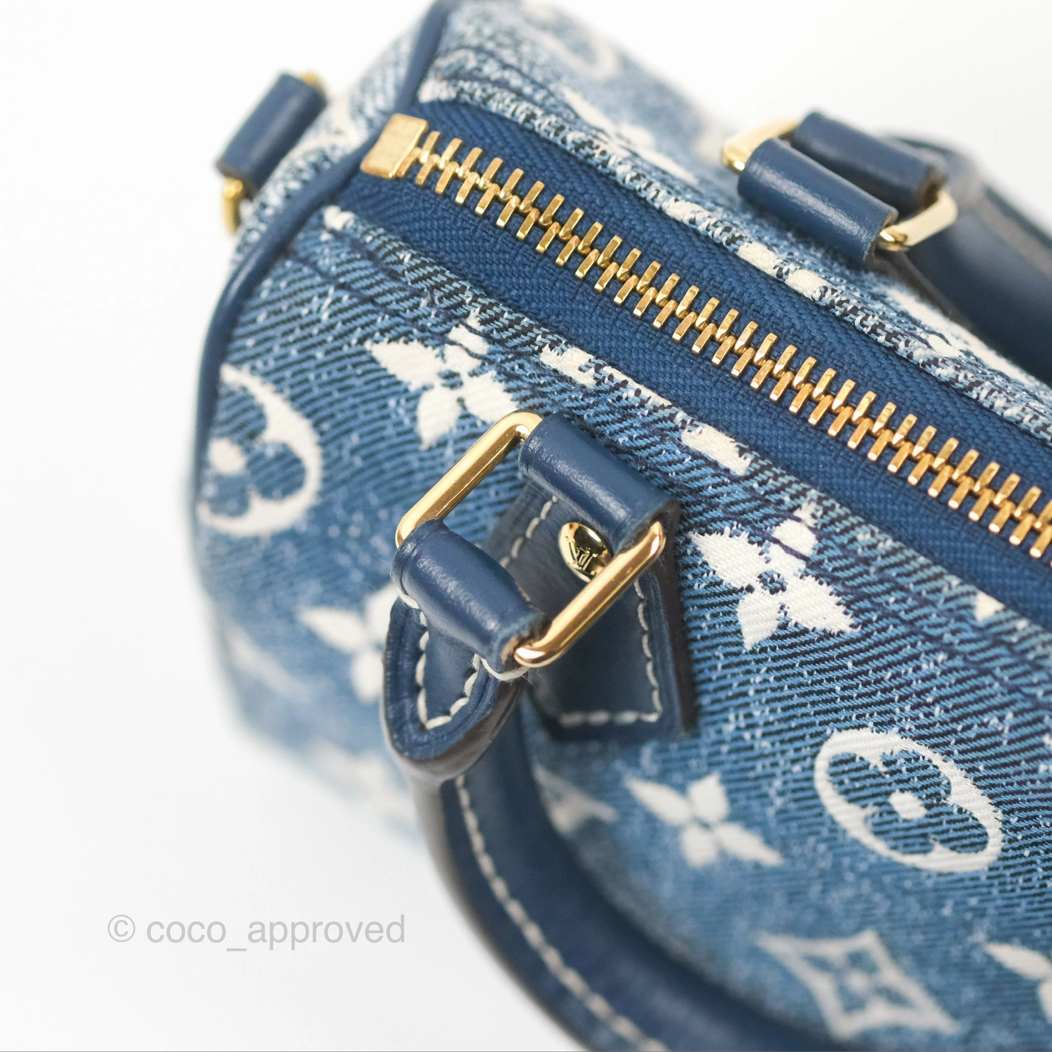 Louis Vuitton Nano Speedy Denim Monogram Blue