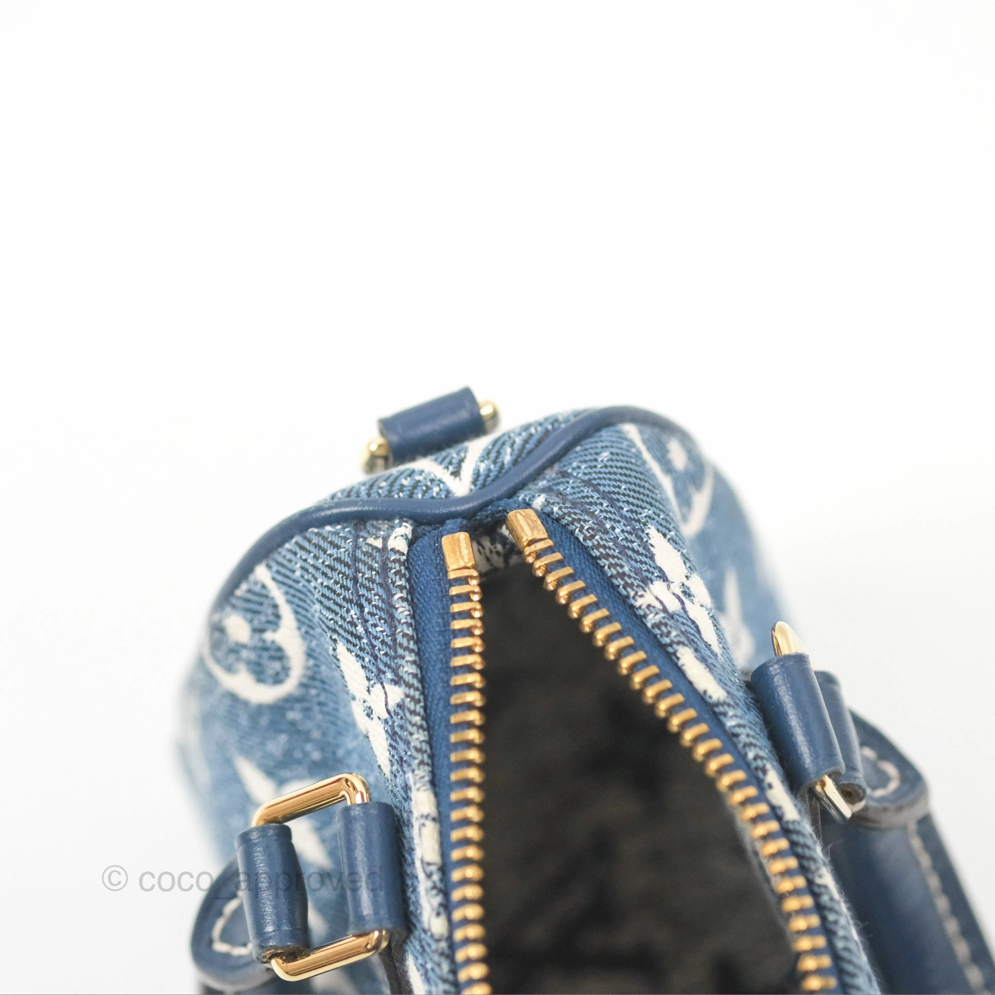 Louis Vuitton Nano Speedy Denim Monogram Blue