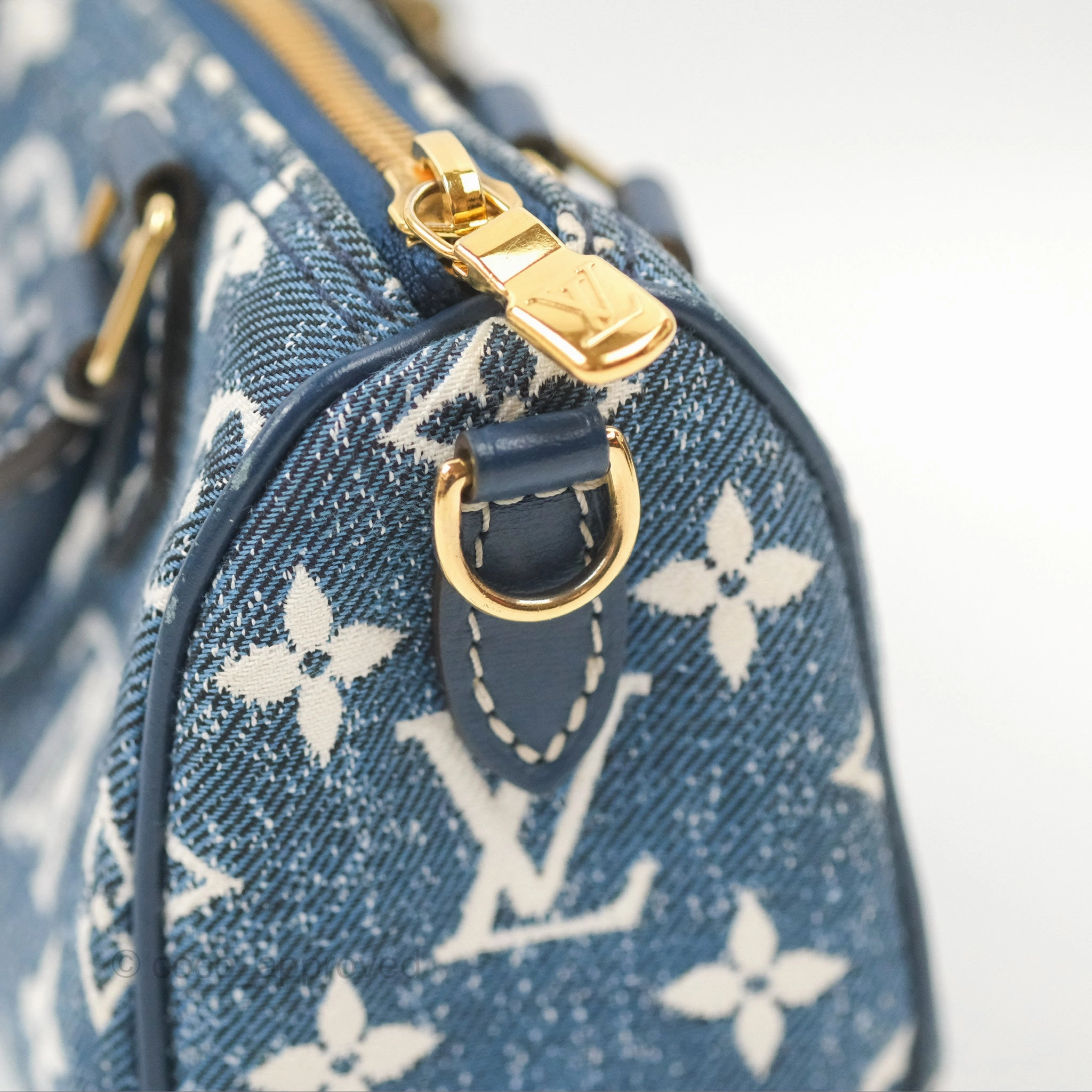 Louis Vuitton Nano Speedy Denim Monogram Blue