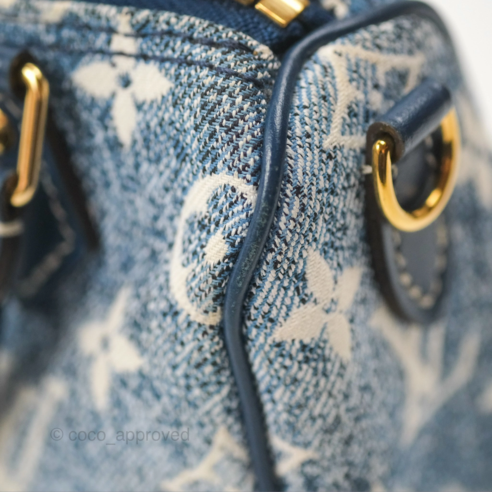 Louis Vuitton Nano Speedy Denim Monogram Blue