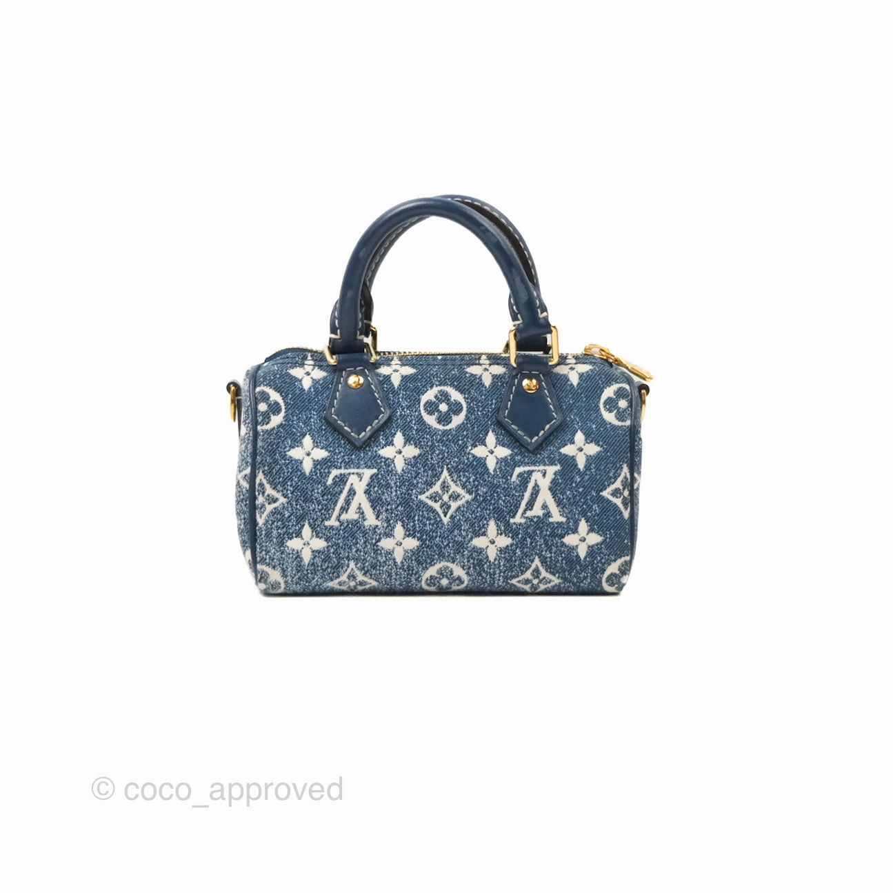 Louis Vuitton Nano Speedy Denim Monogram Blue