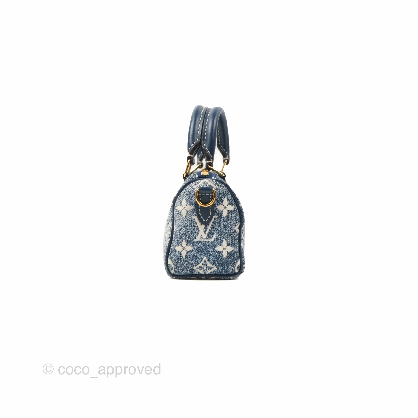 Louis Vuitton Nano Speedy Denim Monogram Blue