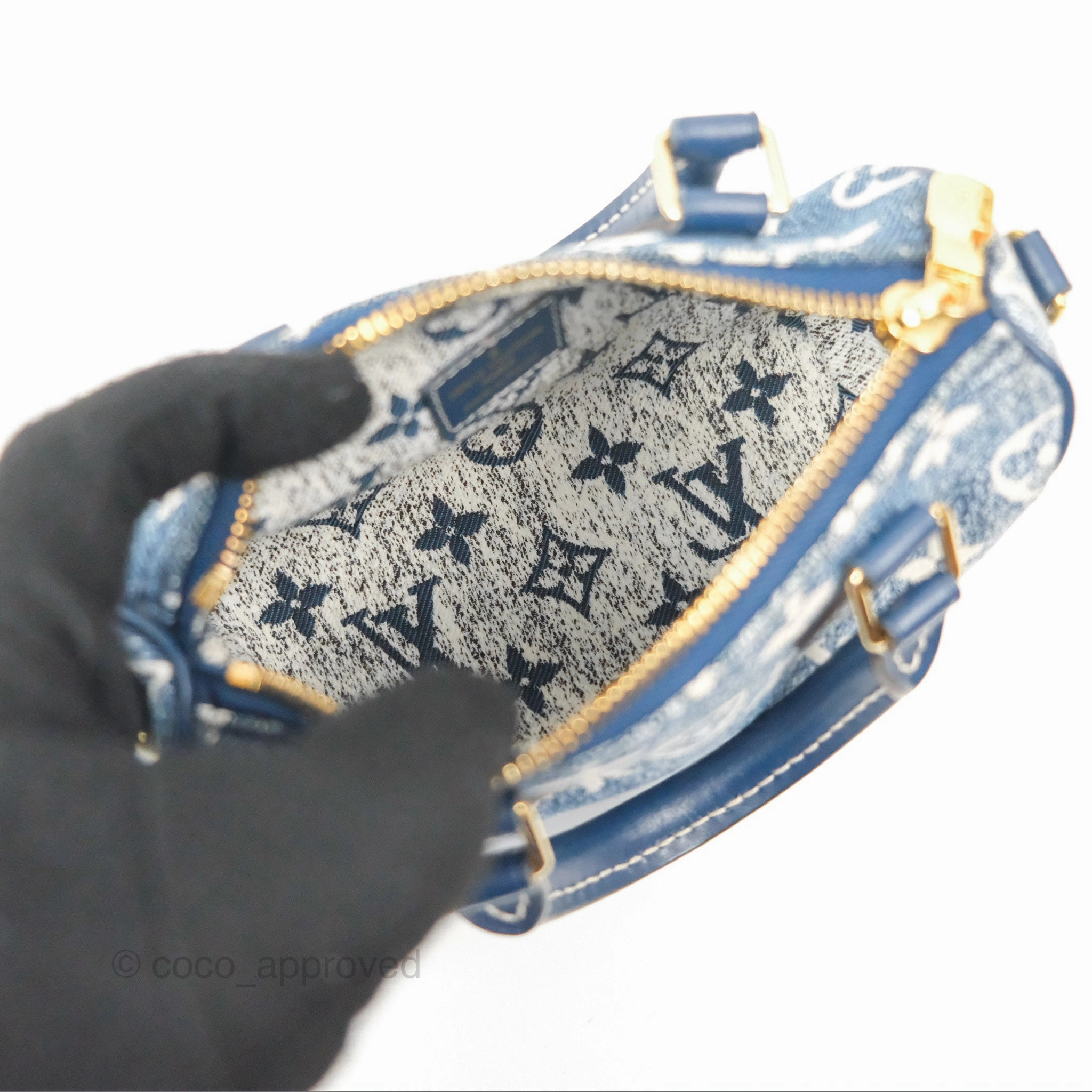 Louis Vuitton Nano Speedy Denim Monogram Blue
