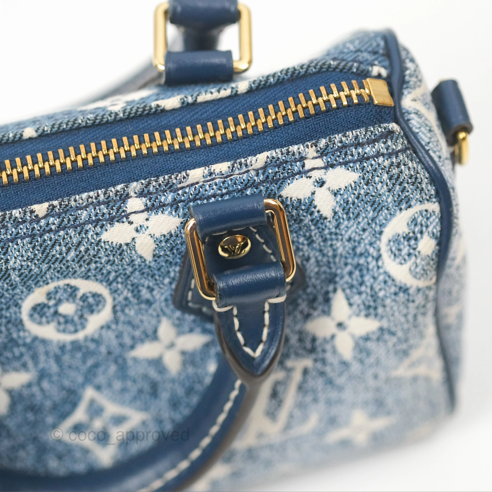 Louis Vuitton Nano Speedy Denim Monogram Blue