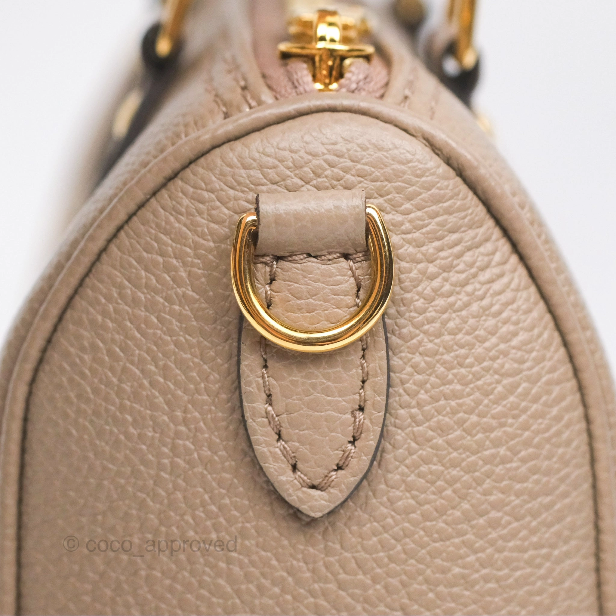 Louis Vuitton Nano Speedy Monogram Empreinte Dove/Cream