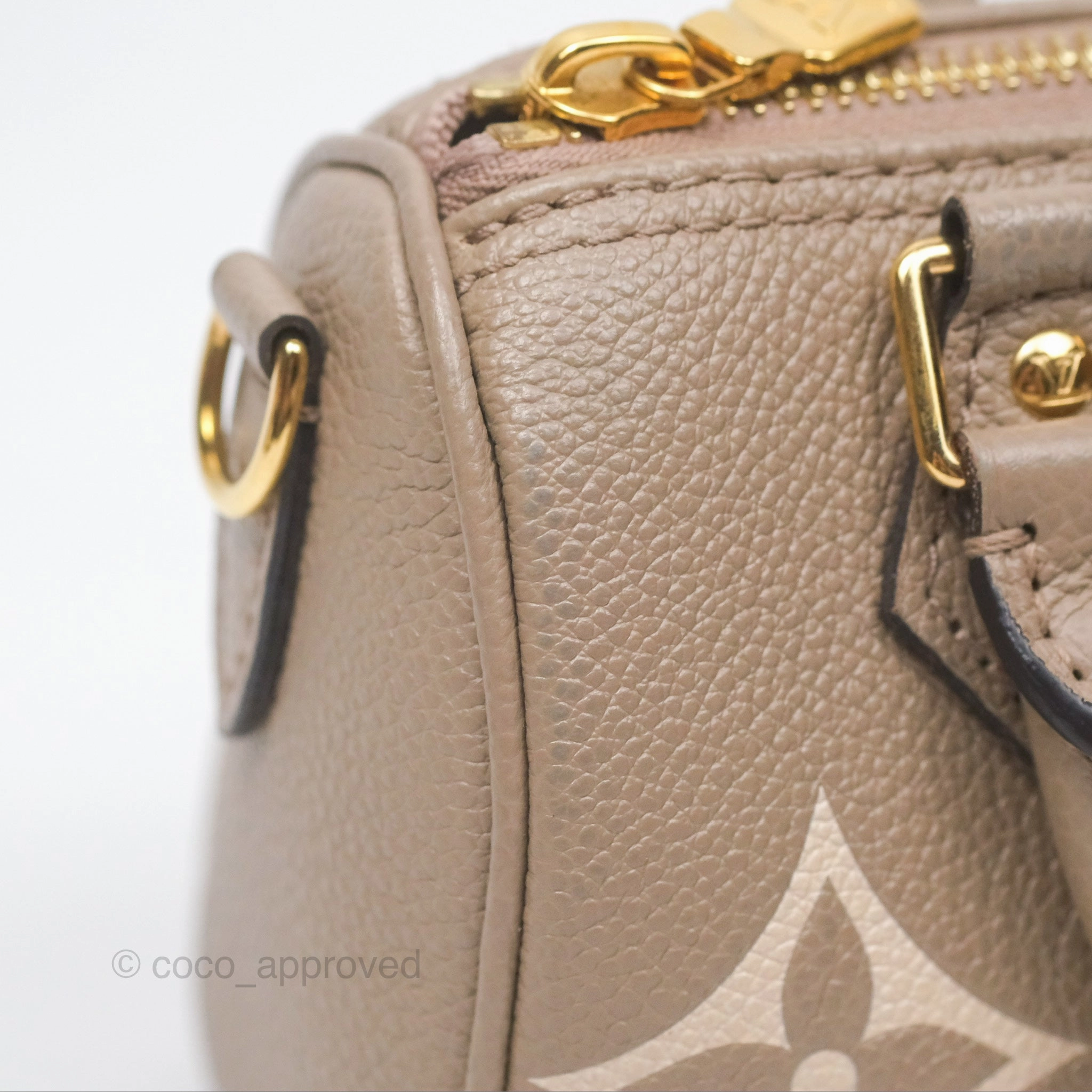 Louis Vuitton Nano Speedy Monogram Empreinte Dove/Cream