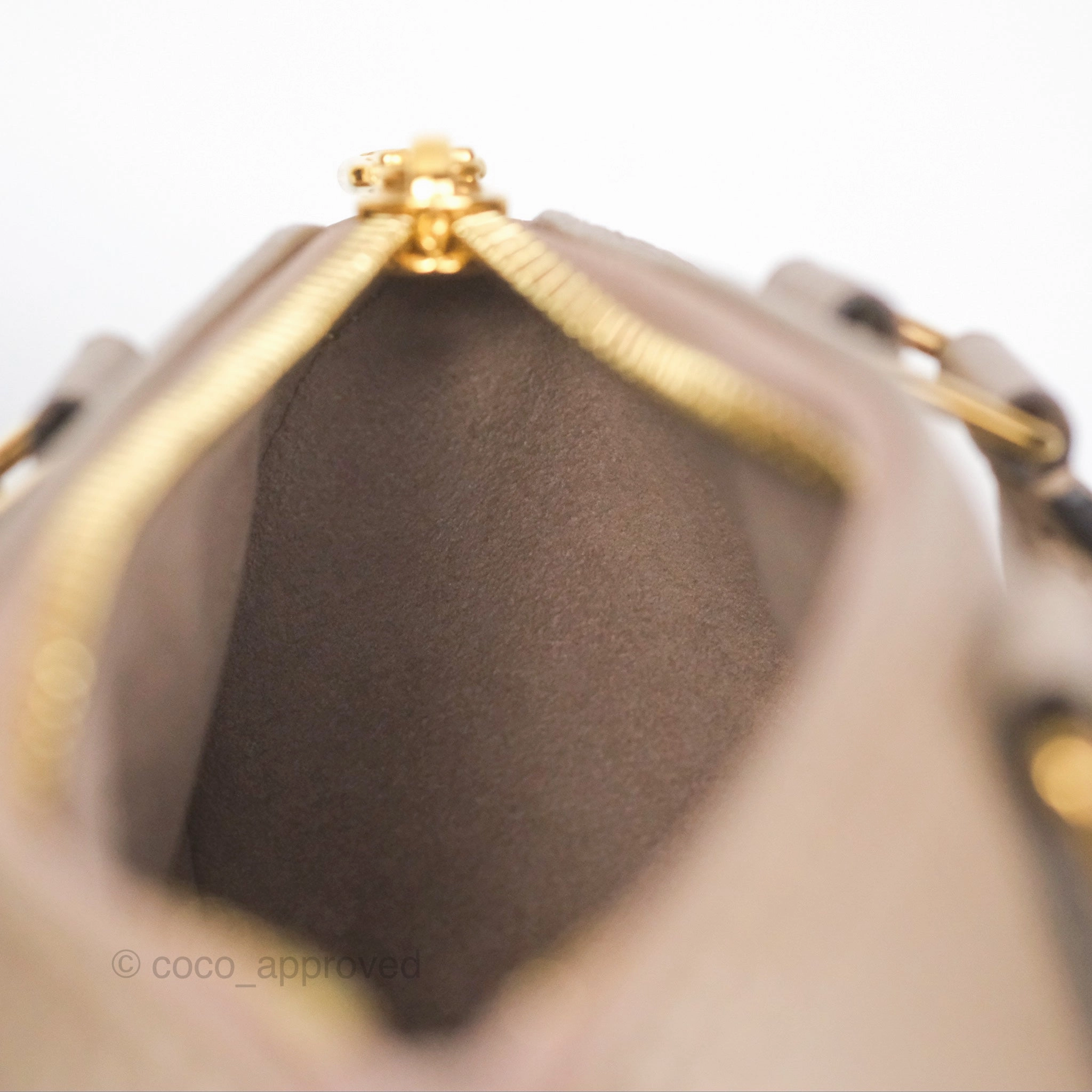 Louis Vuitton Nano Speedy Monogram Empreinte Dove/Cream
