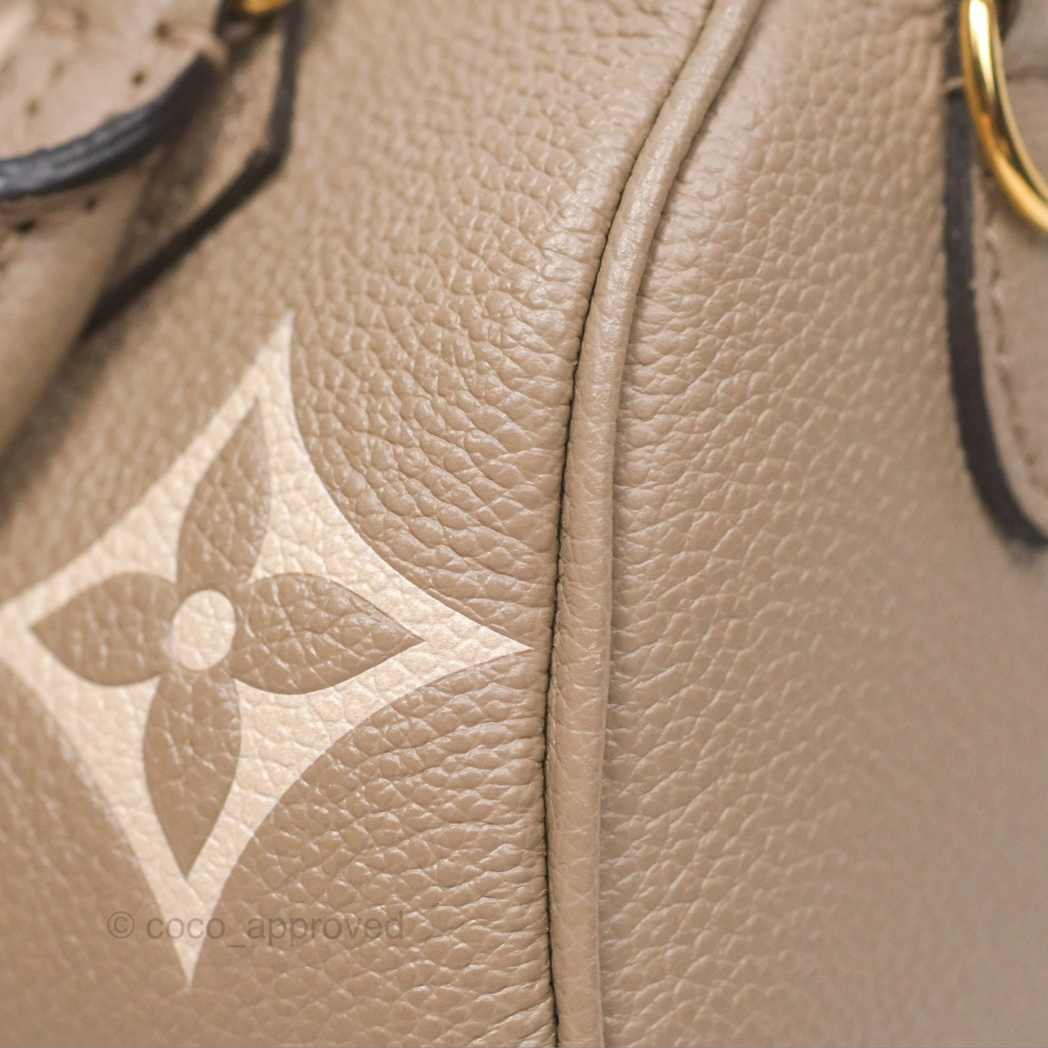 Louis Vuitton Nano Speedy Monogram Empreinte Dove/Cream
