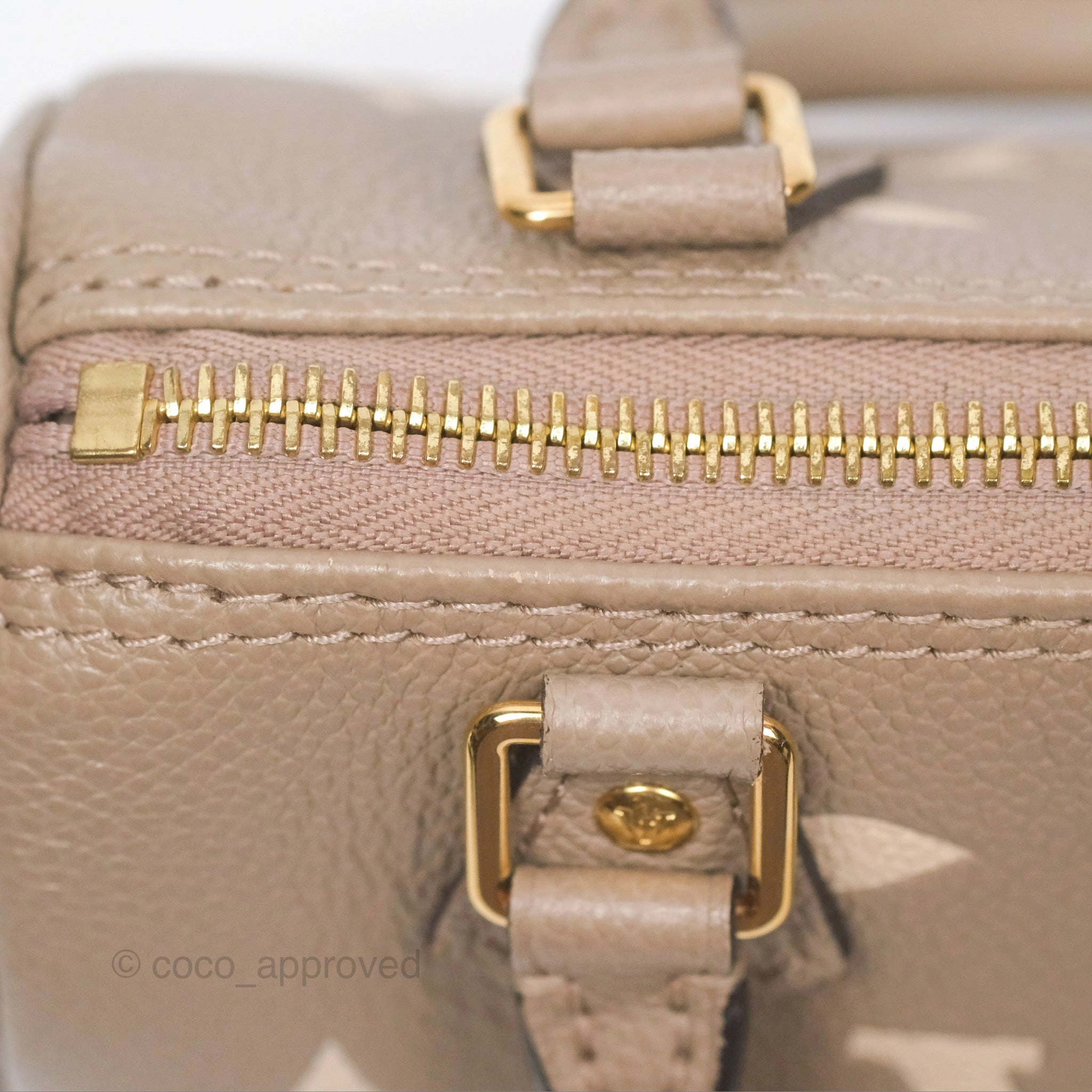 Louis Vuitton Nano Speedy Monogram Empreinte Dove/Cream
