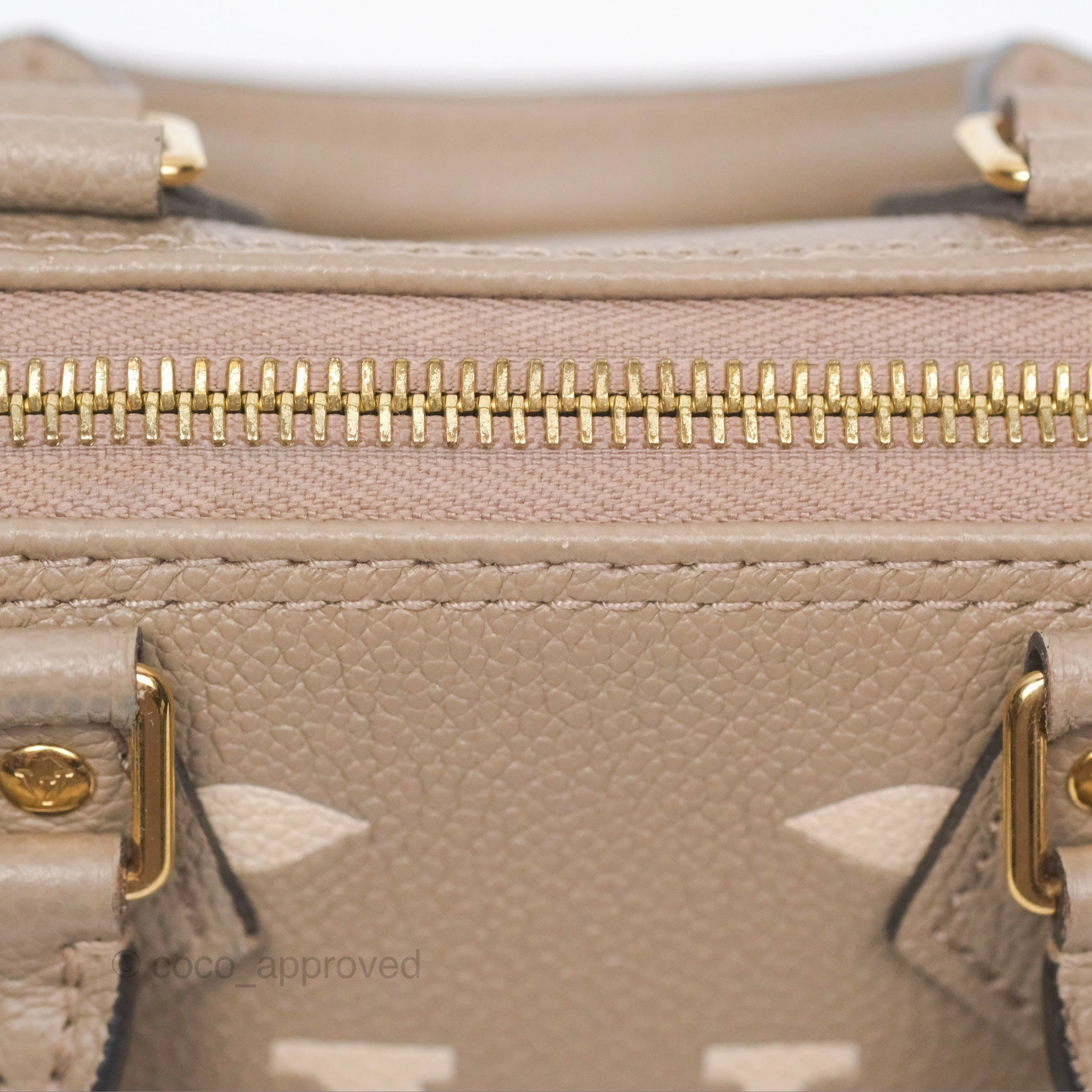 Louis Vuitton Nano Speedy Monogram Empreinte Dove/Cream