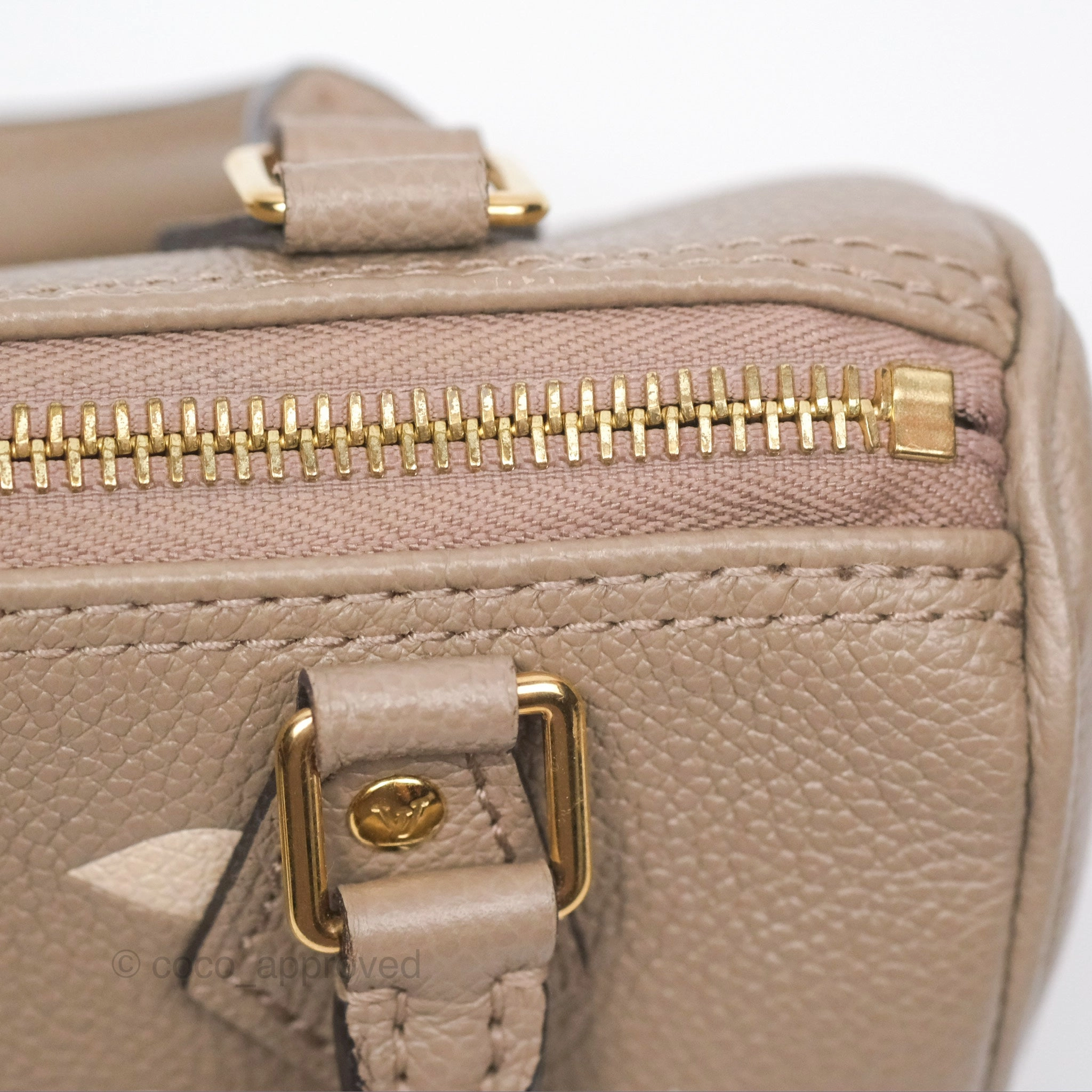 Louis Vuitton Nano Speedy Monogram Empreinte Dove/Cream