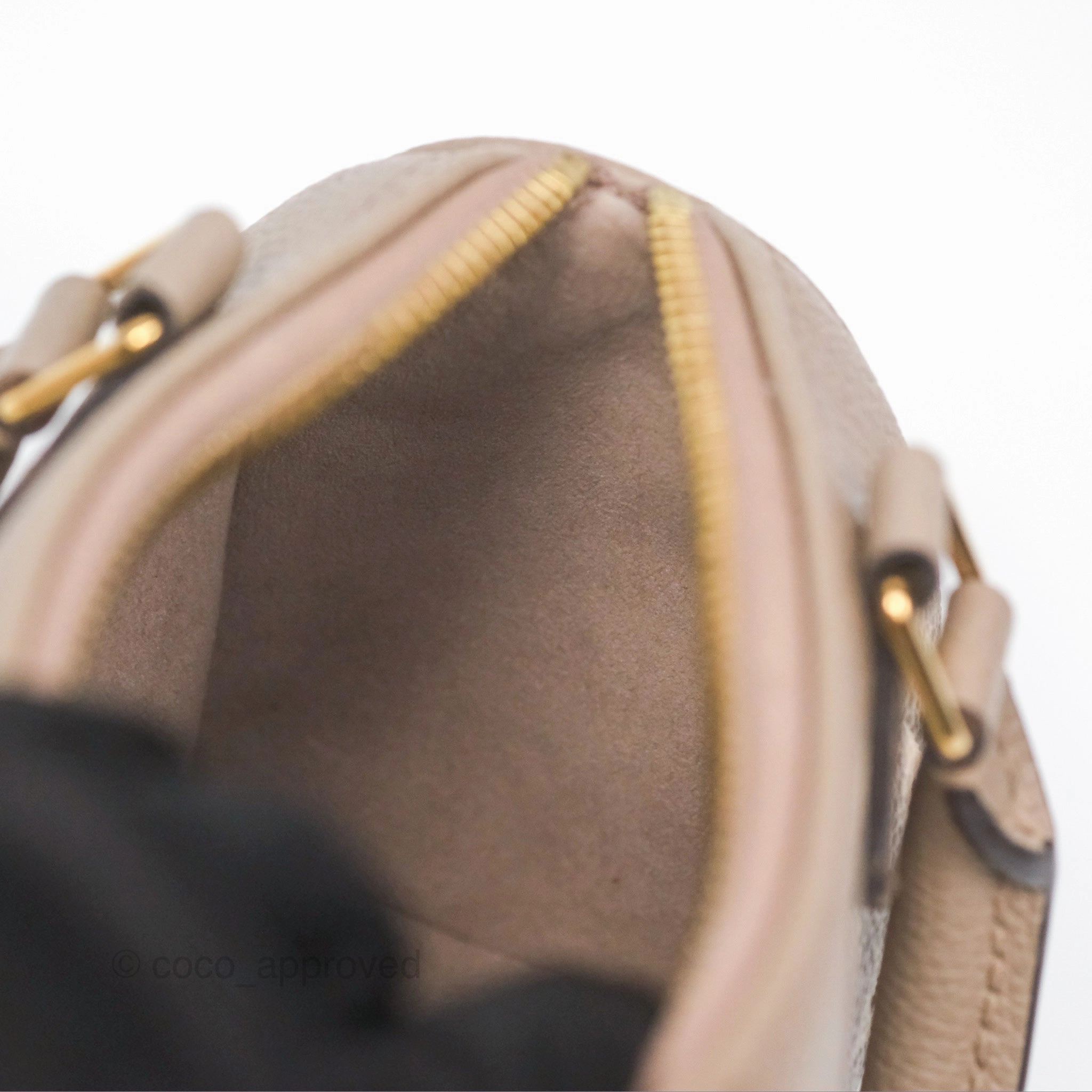 Louis Vuitton Nano Speedy Monogram Empreinte Dove/Cream