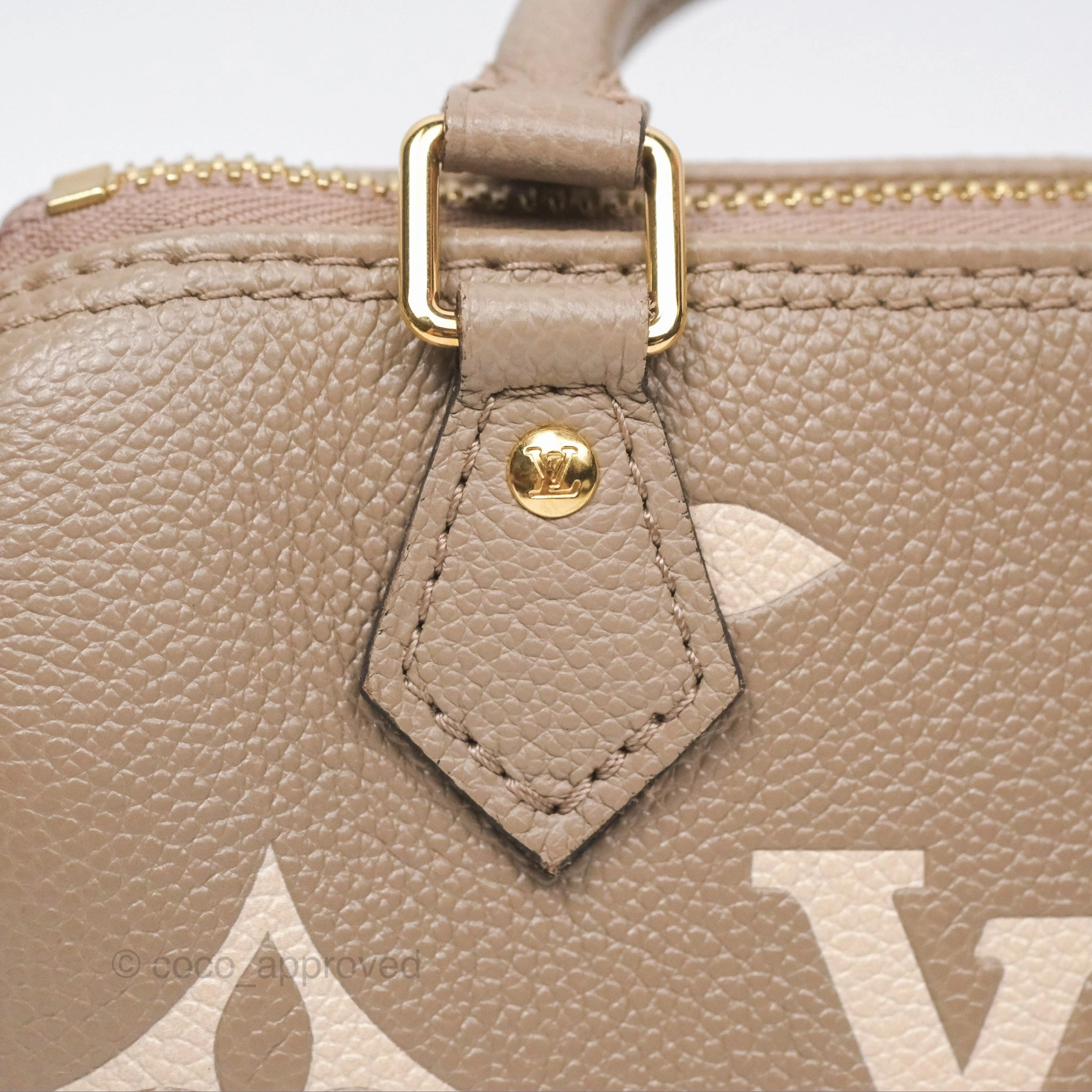 Louis Vuitton Nano Speedy Monogram Empreinte Dove/Cream