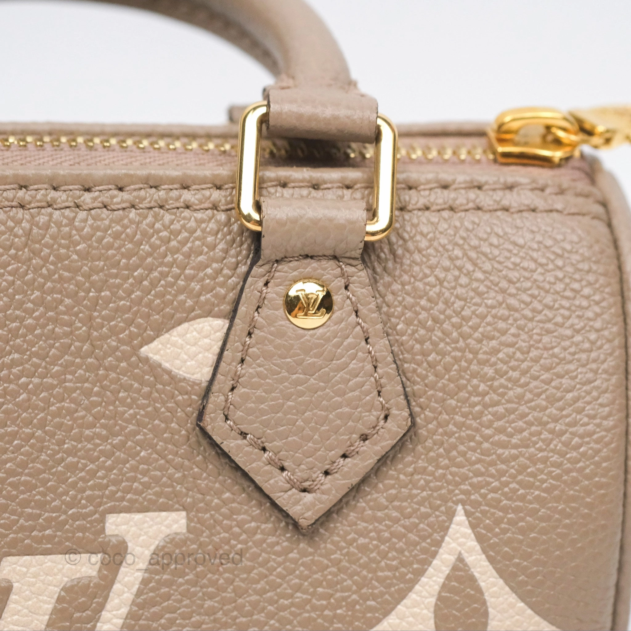 Louis Vuitton Nano Speedy Monogram Empreinte Dove/Cream