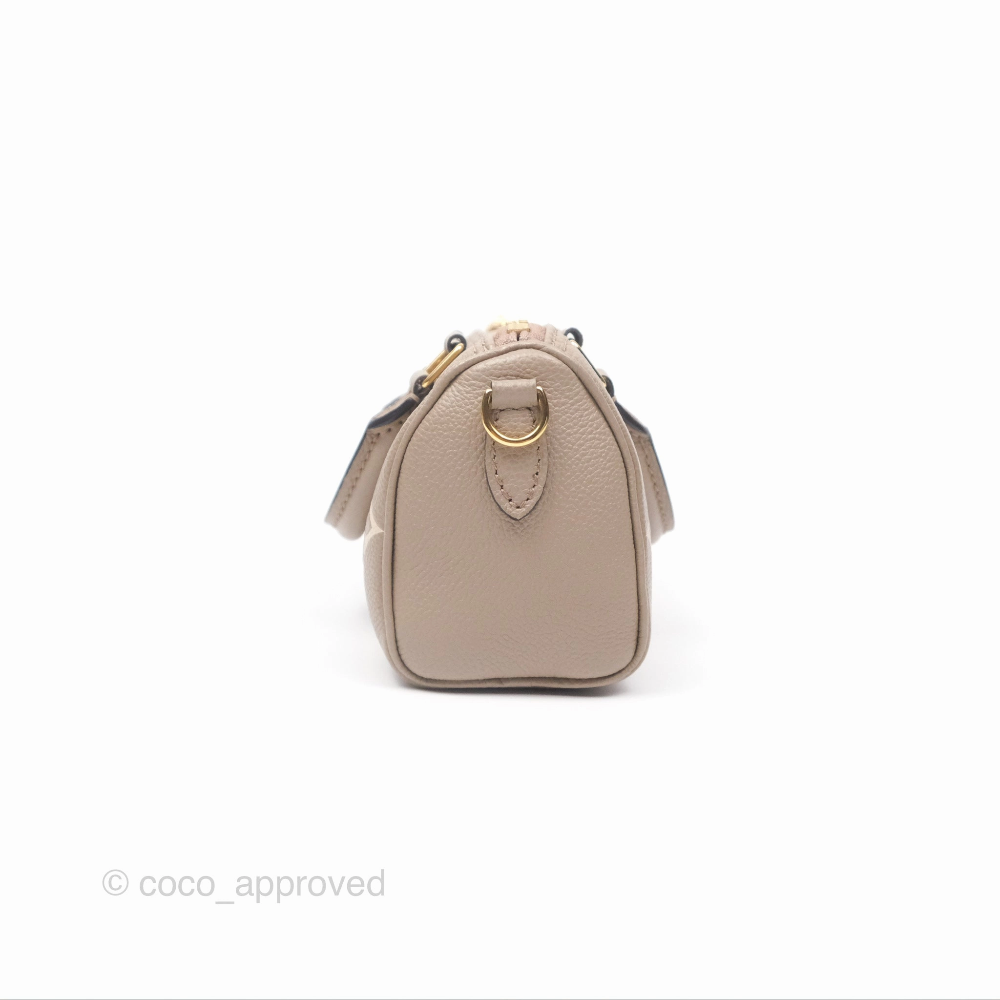 Louis Vuitton Nano Speedy Monogram Empreinte Dove/Cream
