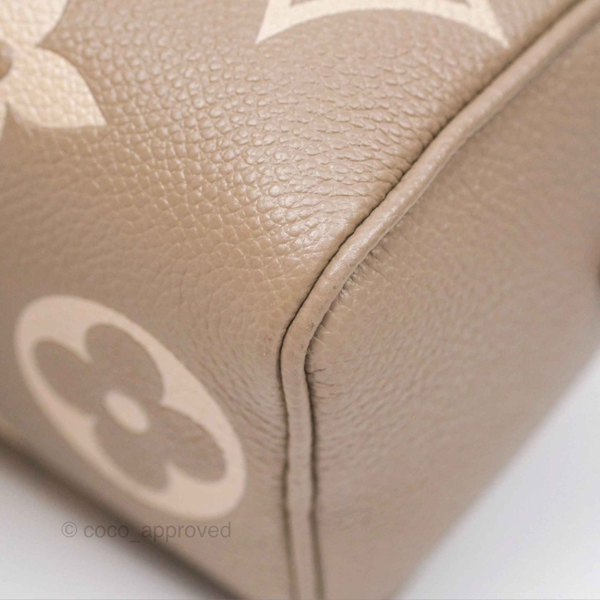 Louis Vuitton Nano Speedy Monogram Empreinte Dove/Cream