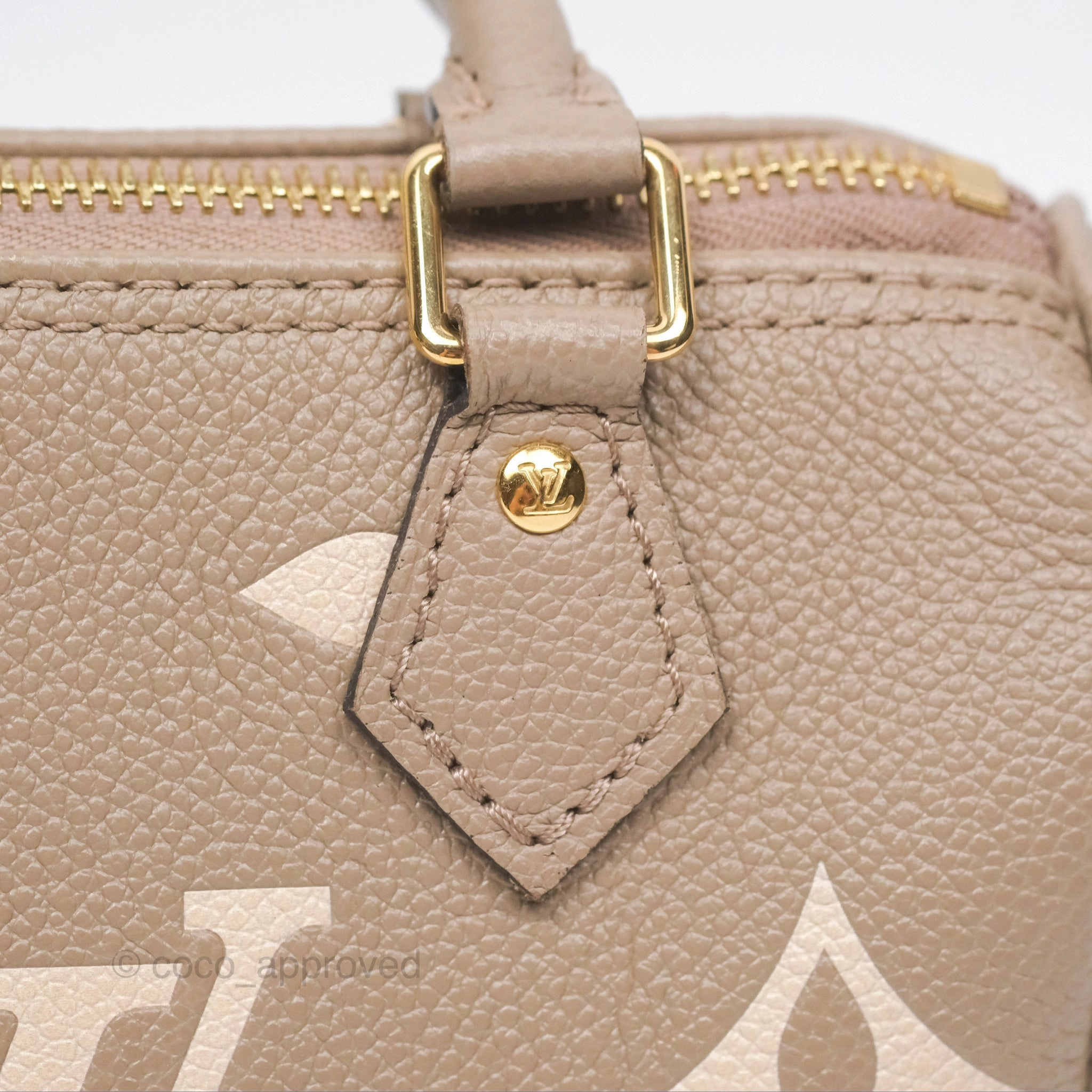 Louis Vuitton Nano Speedy Monogram Empreinte Dove/Cream