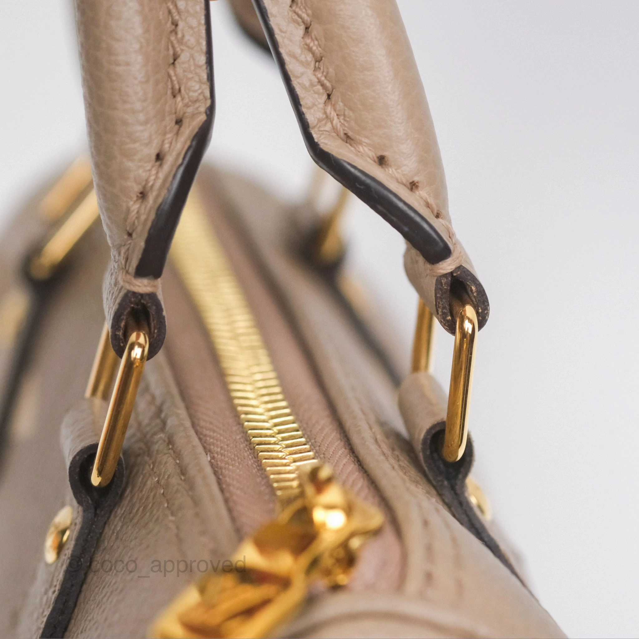 Louis Vuitton Nano Speedy Monogram Empreinte Dove/Cream
