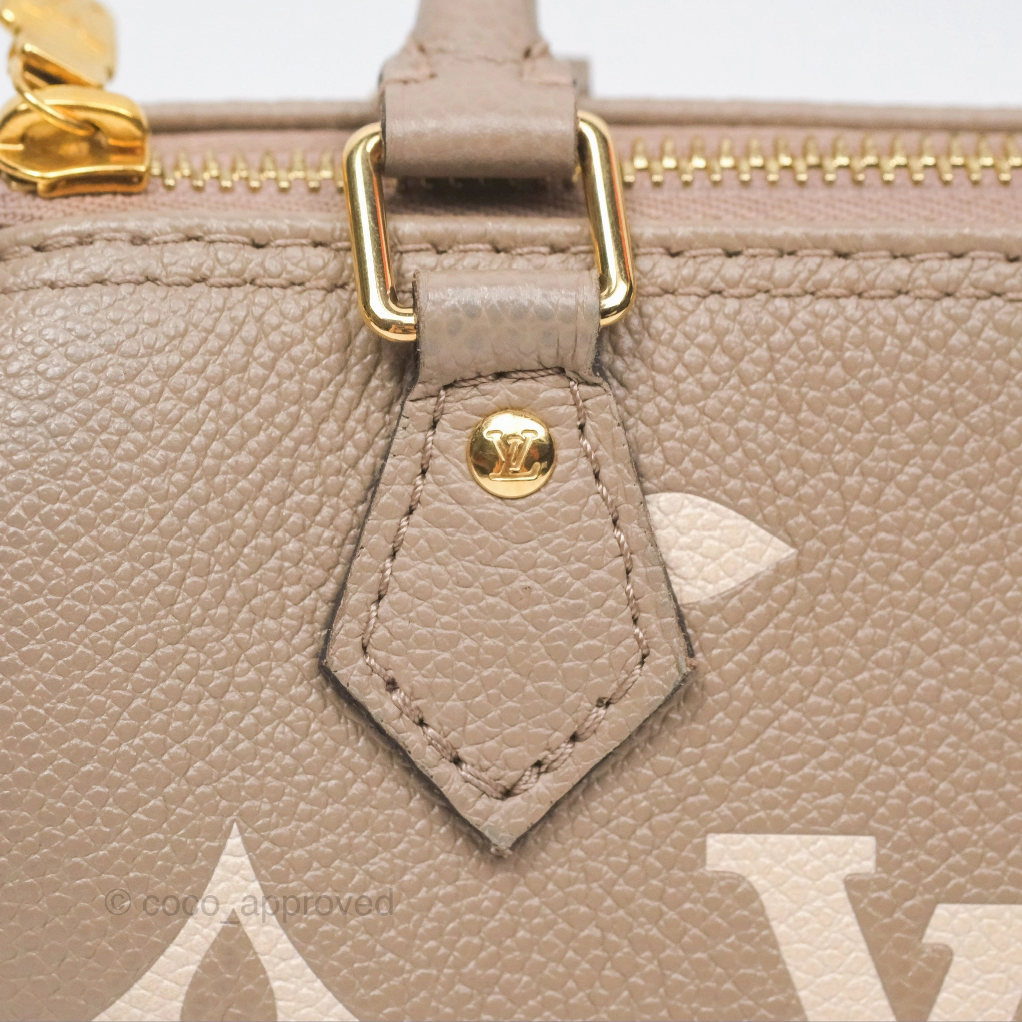 Louis Vuitton Nano Speedy Monogram Empreinte Dove/Cream