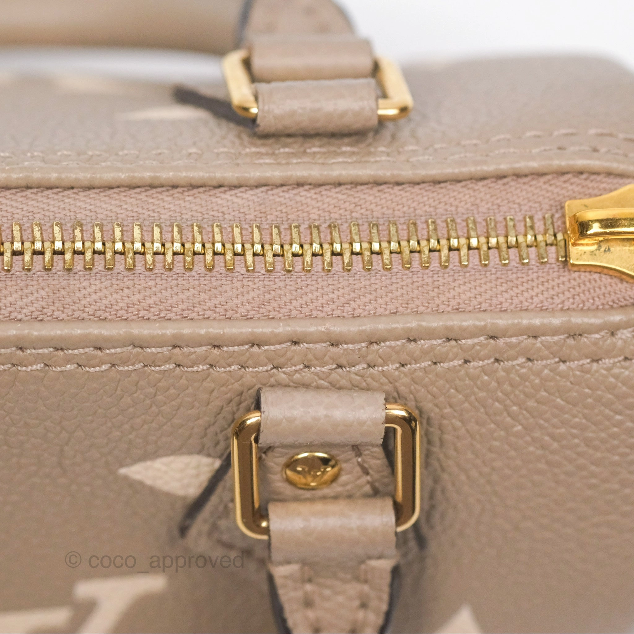 Louis Vuitton Nano Speedy Monogram Empreinte Dove/Cream