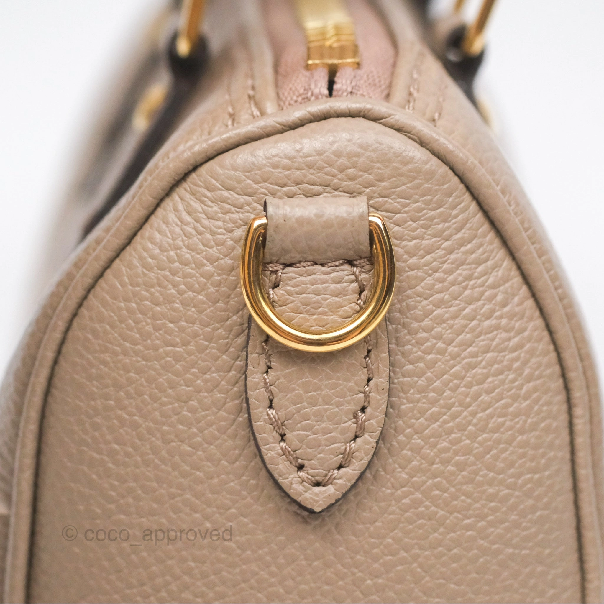 Louis Vuitton Nano Speedy Monogram Empreinte Dove/Cream