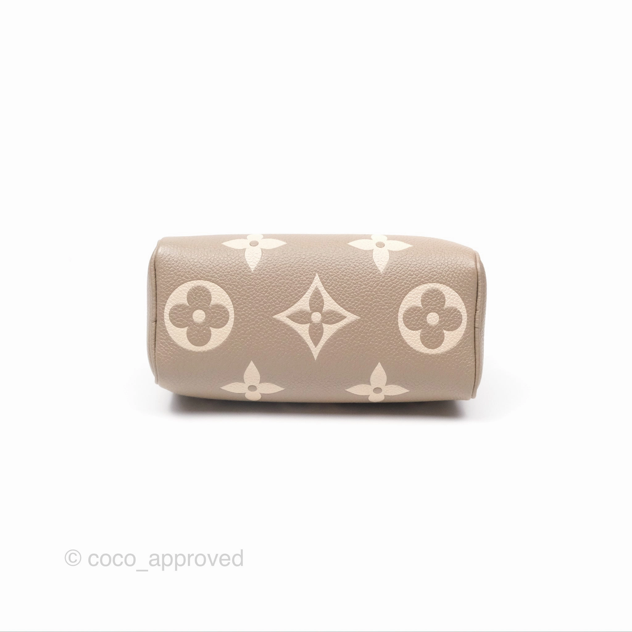 Louis Vuitton Nano Speedy Monogram Empreinte Dove/Cream